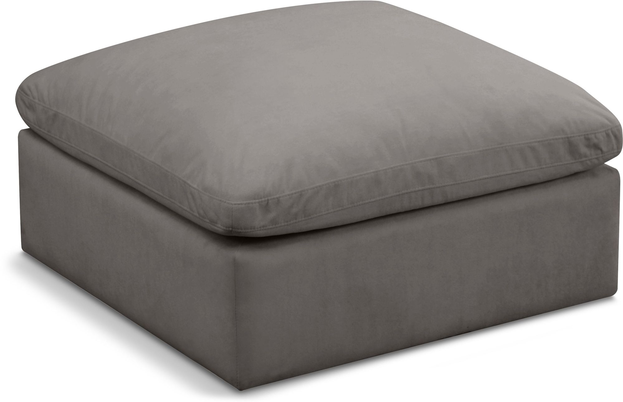 Plush Velvet Standard Comfort Modular Ottoman