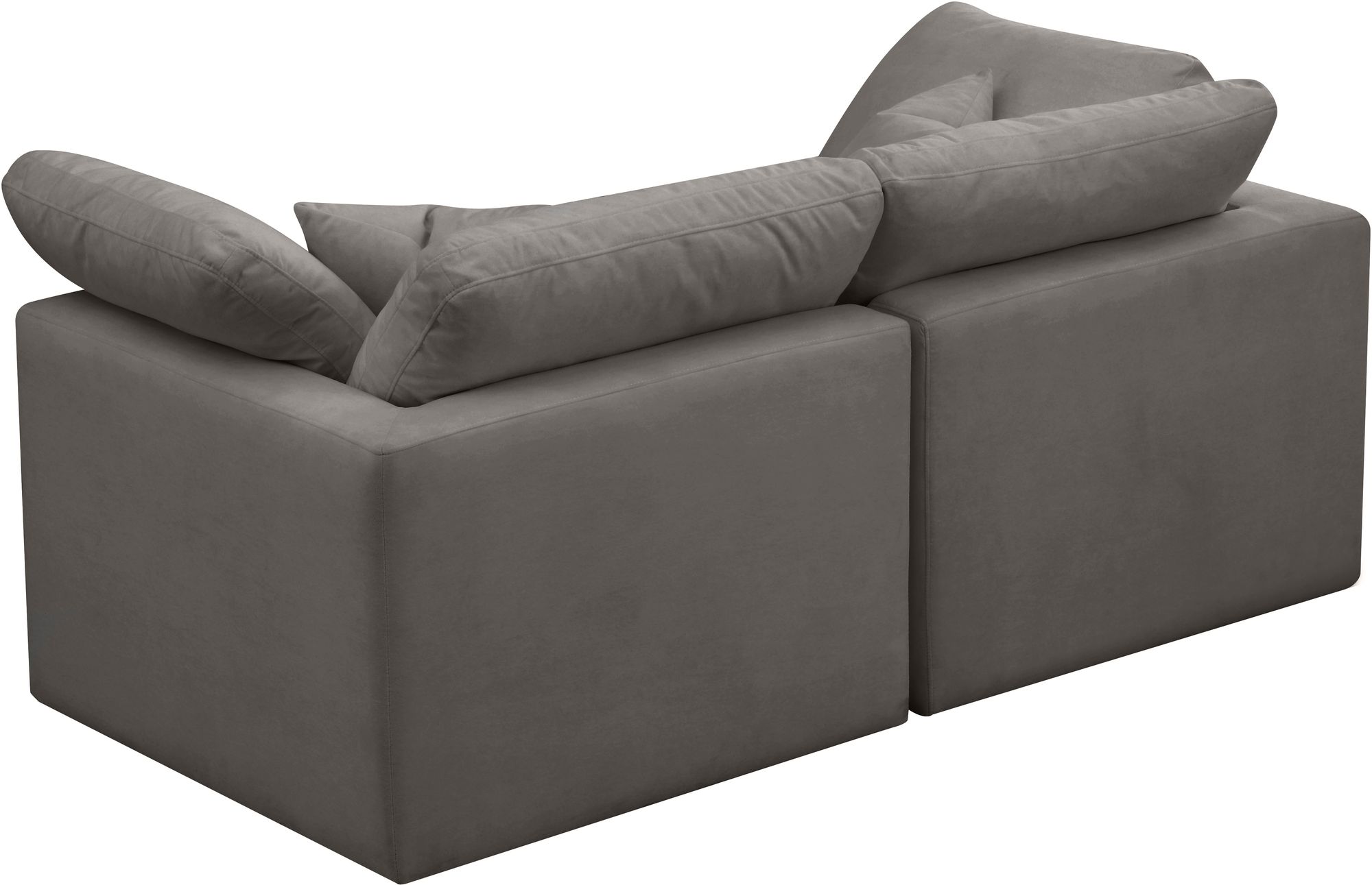 Plush 70" Velvet Standard Comfort Modular Sofa