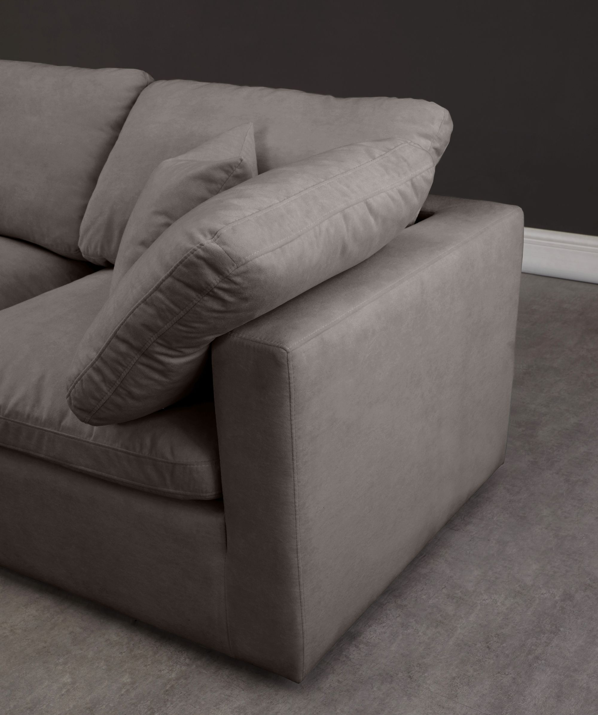 Plush 70" Velvet Standard Comfort Modular Sofa