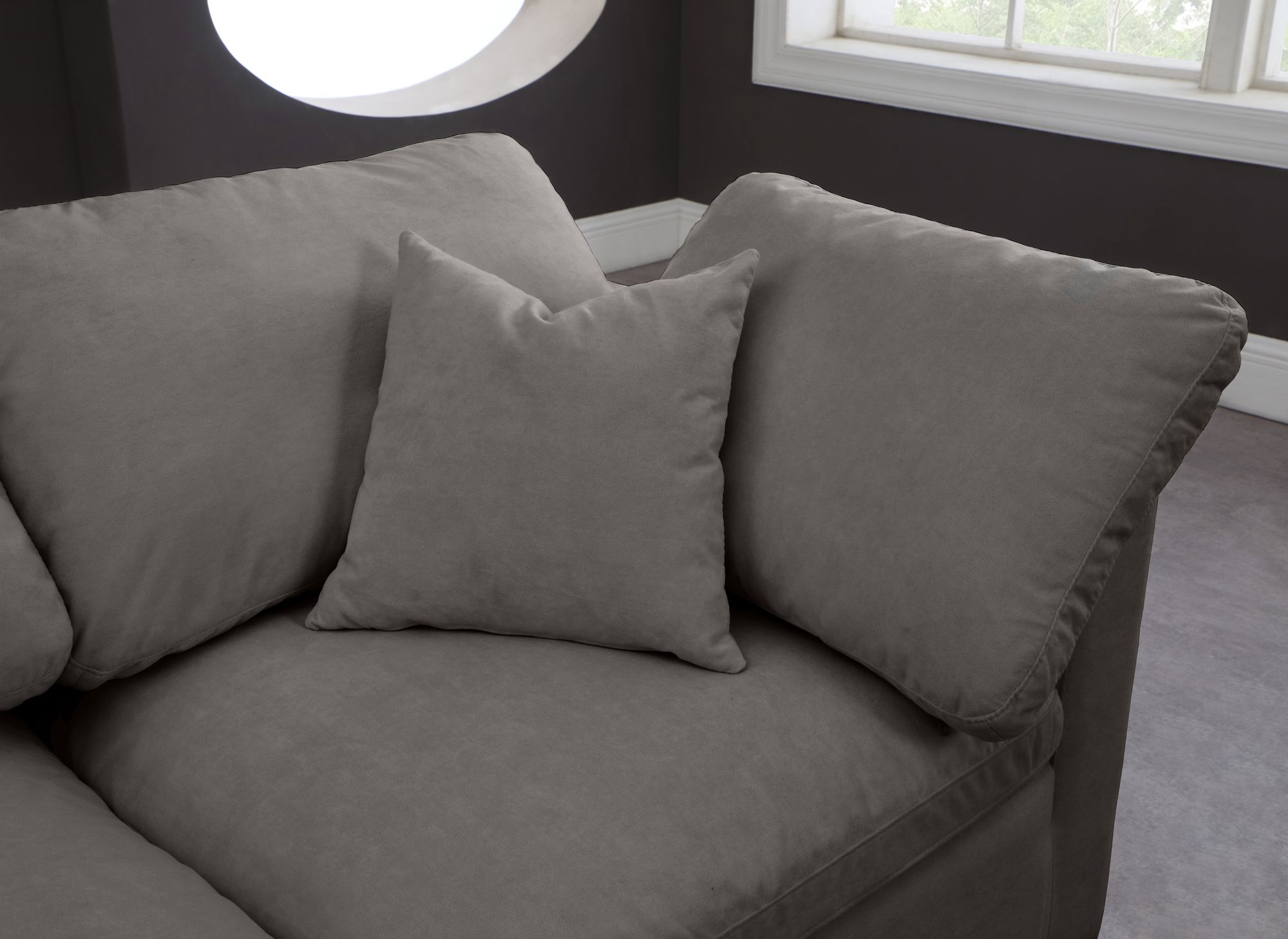Plush 70" Velvet Standard Comfort Modular Sofa