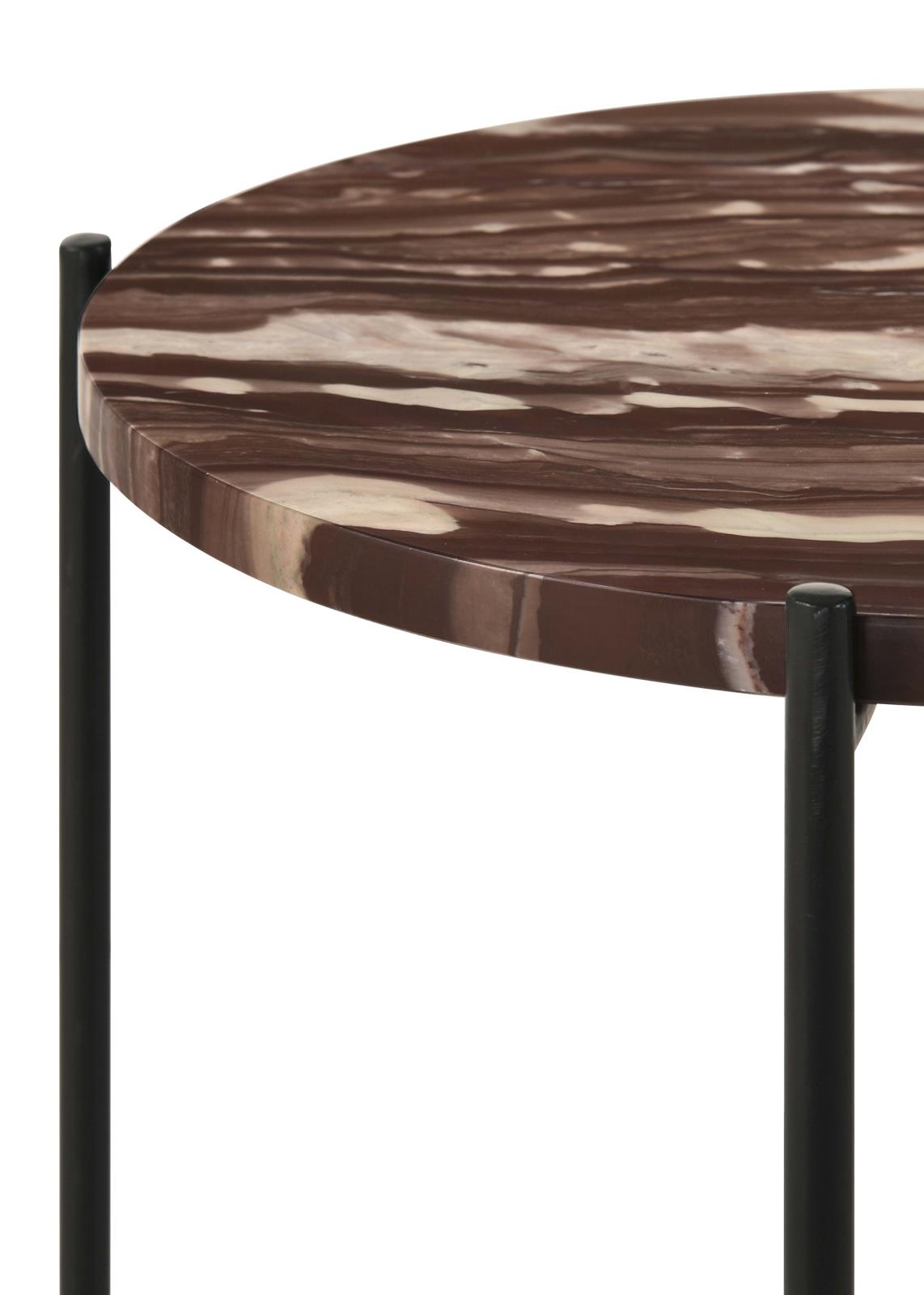 Latifa Round Accent Table with Marble Top
