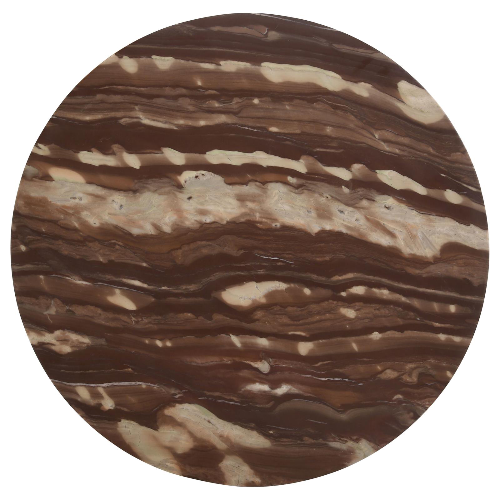 Latifa Round Accent Table with Marble Top