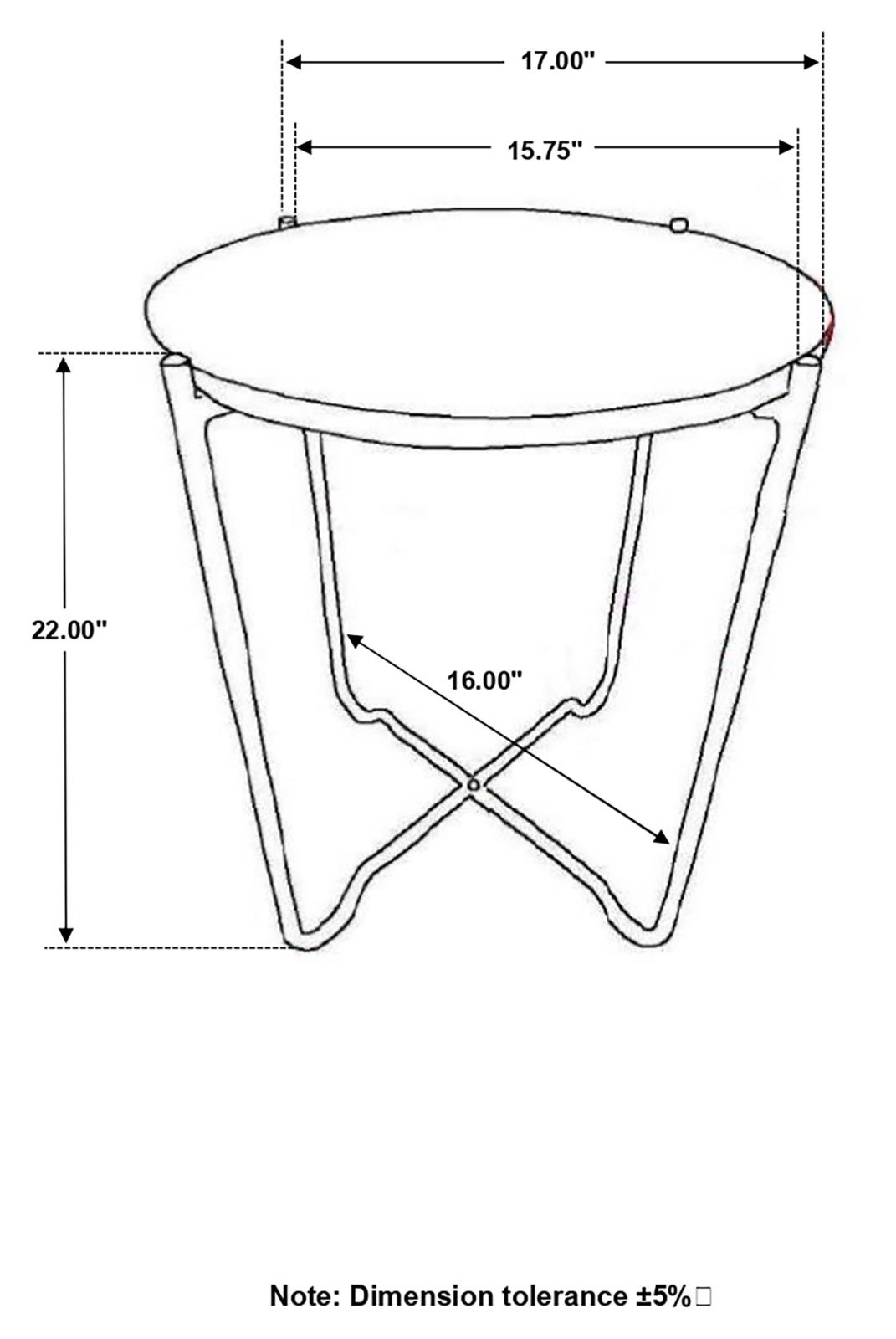 Latifa Round Accent Table with Marble Top