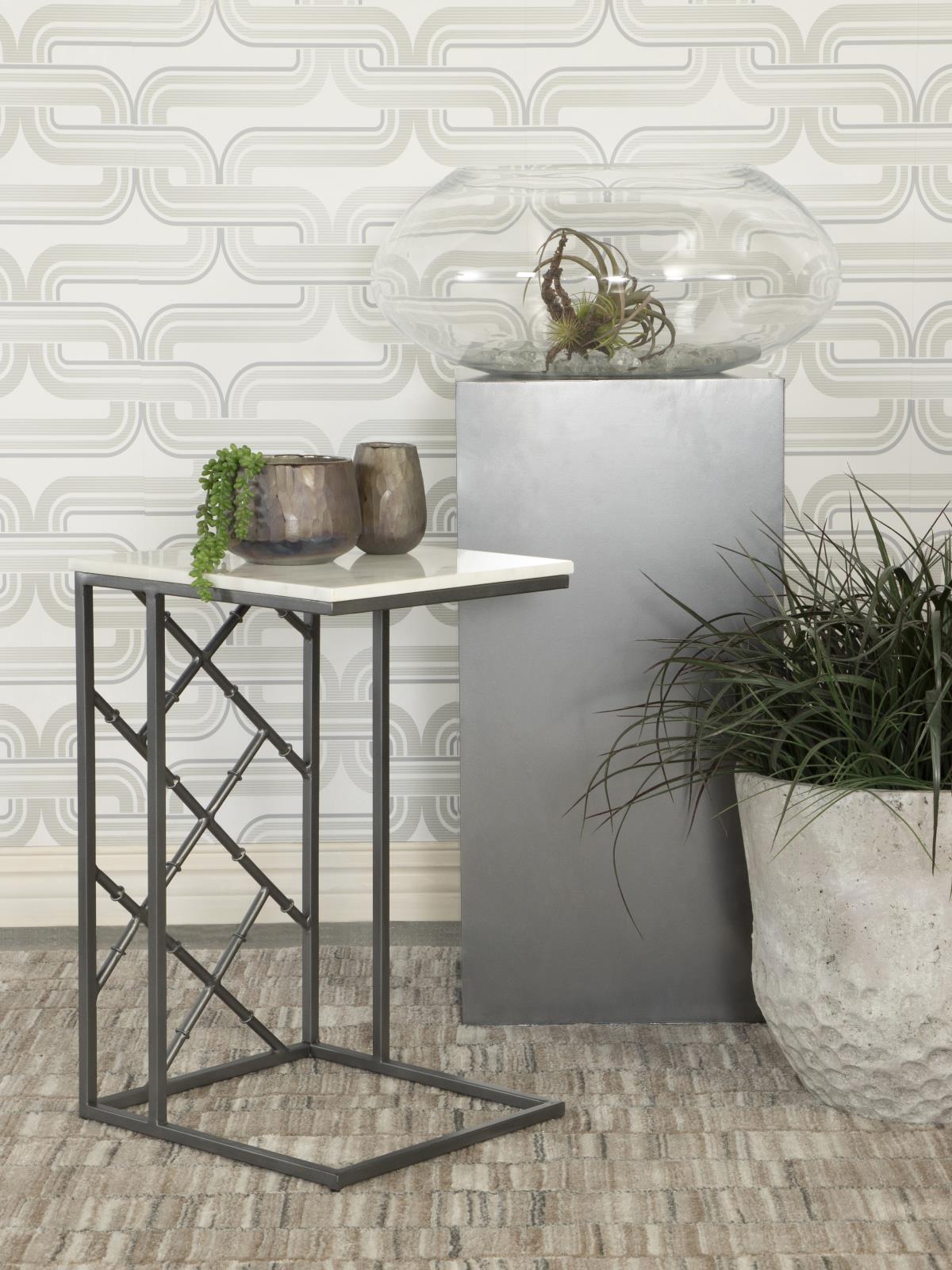 Angeliki Accent Table with Marble Top