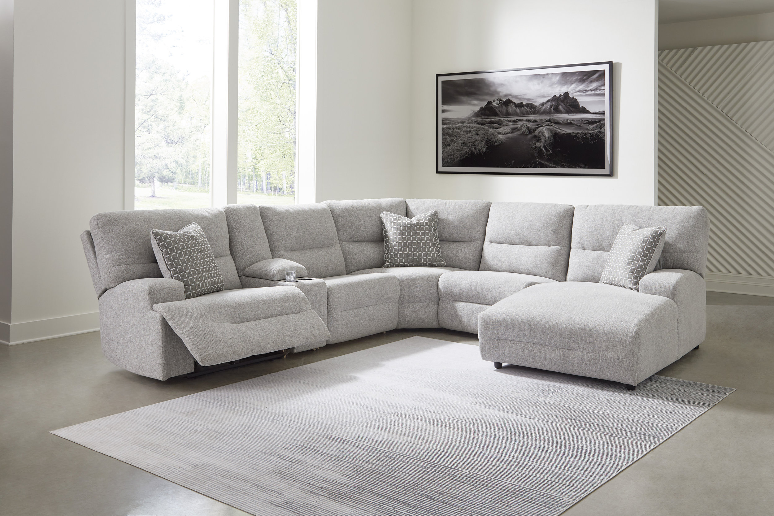 Acklen Place Left-Facing 6-Piece Power Reclining Sectional