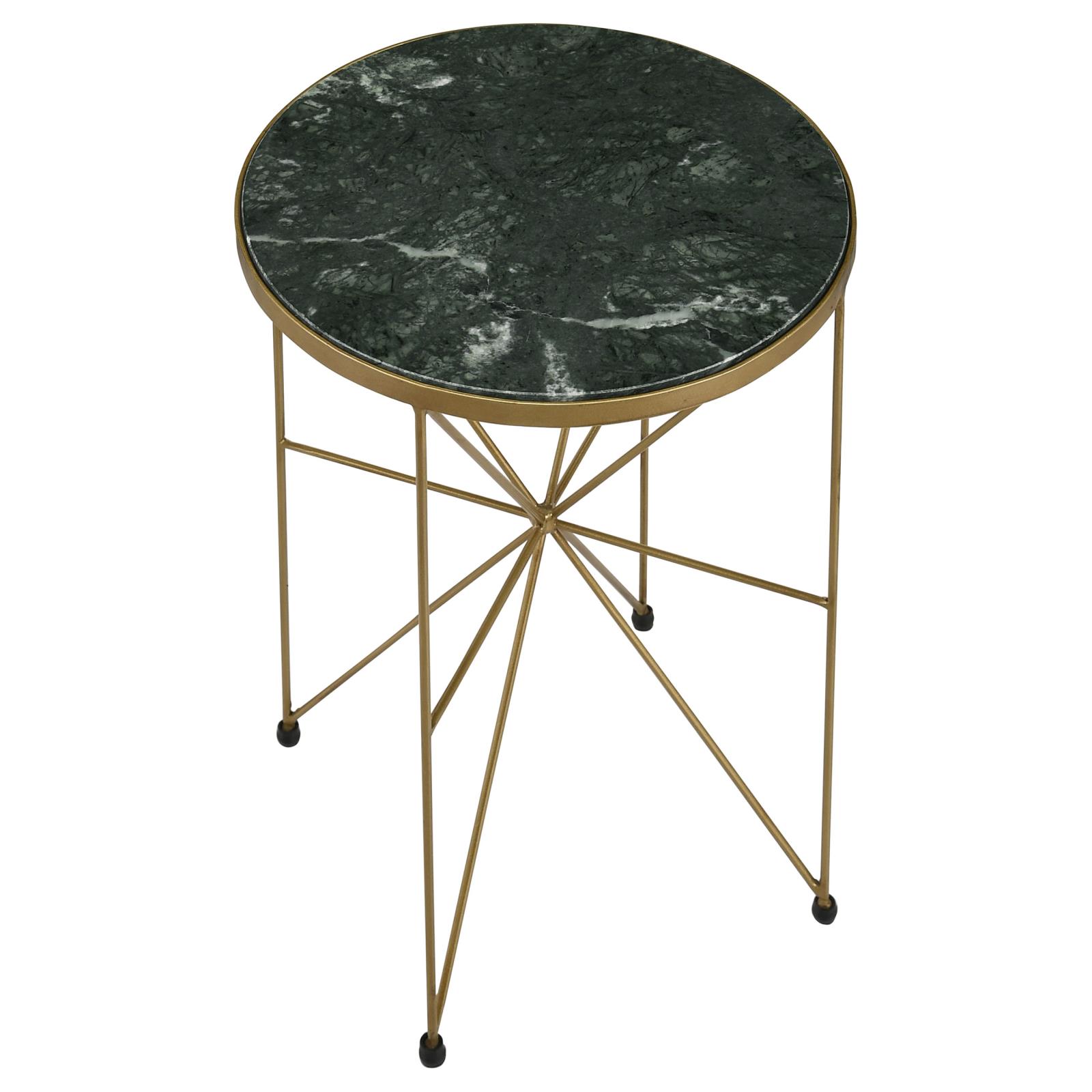 Eliska Round Accent Table with Marble Top