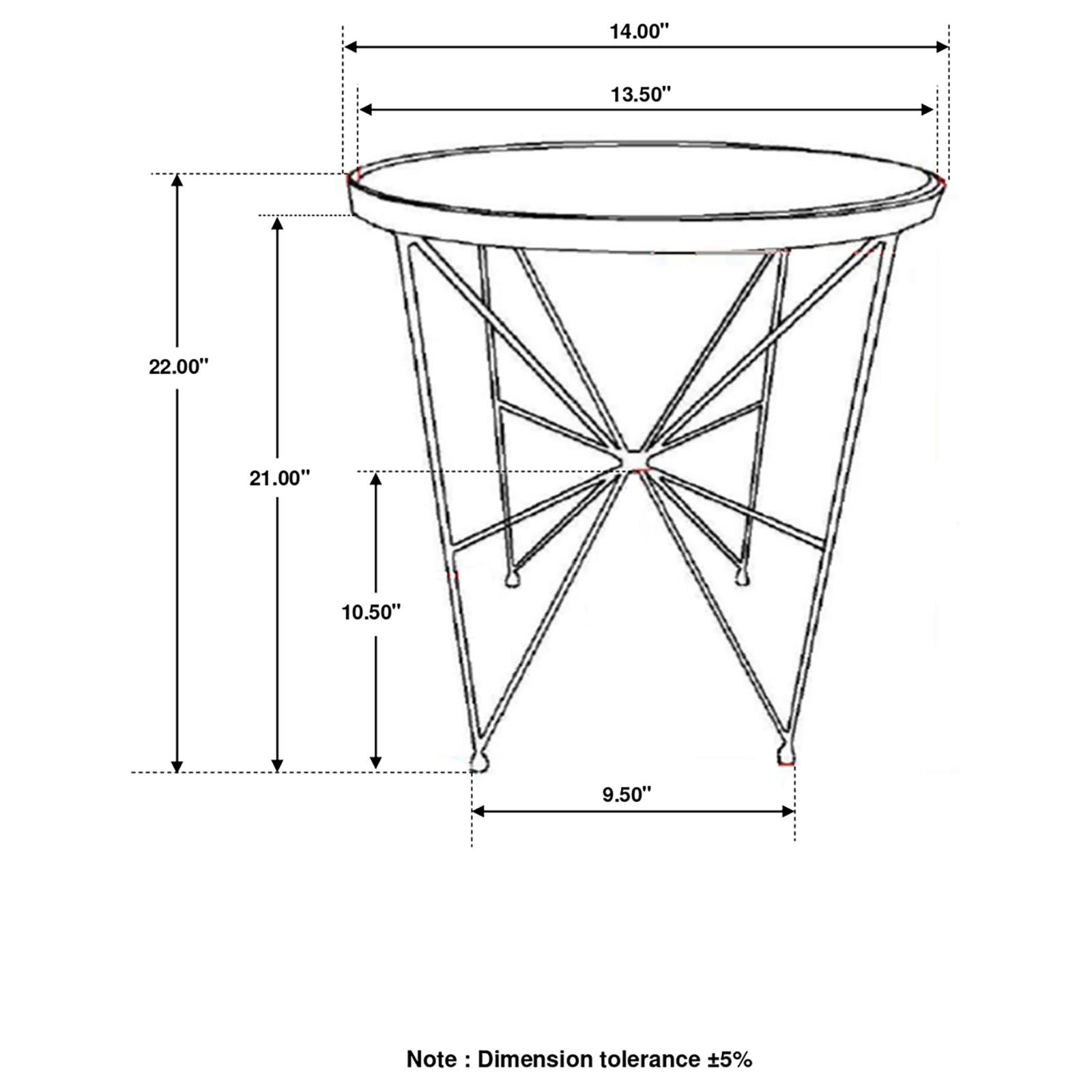 Eliska Round Accent Table with Marble Top