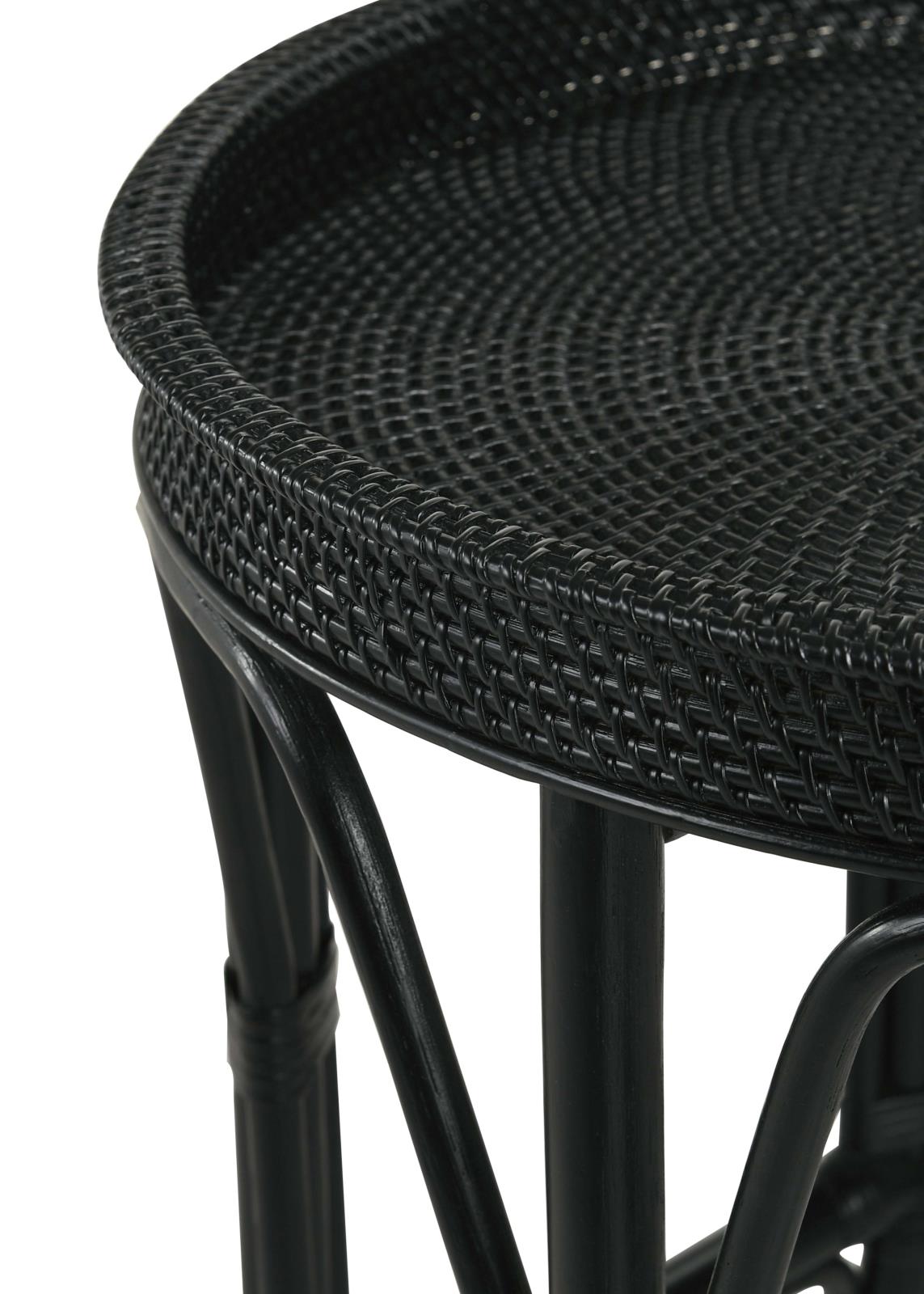 Antonio Round Rattan Tray Top Accent Table