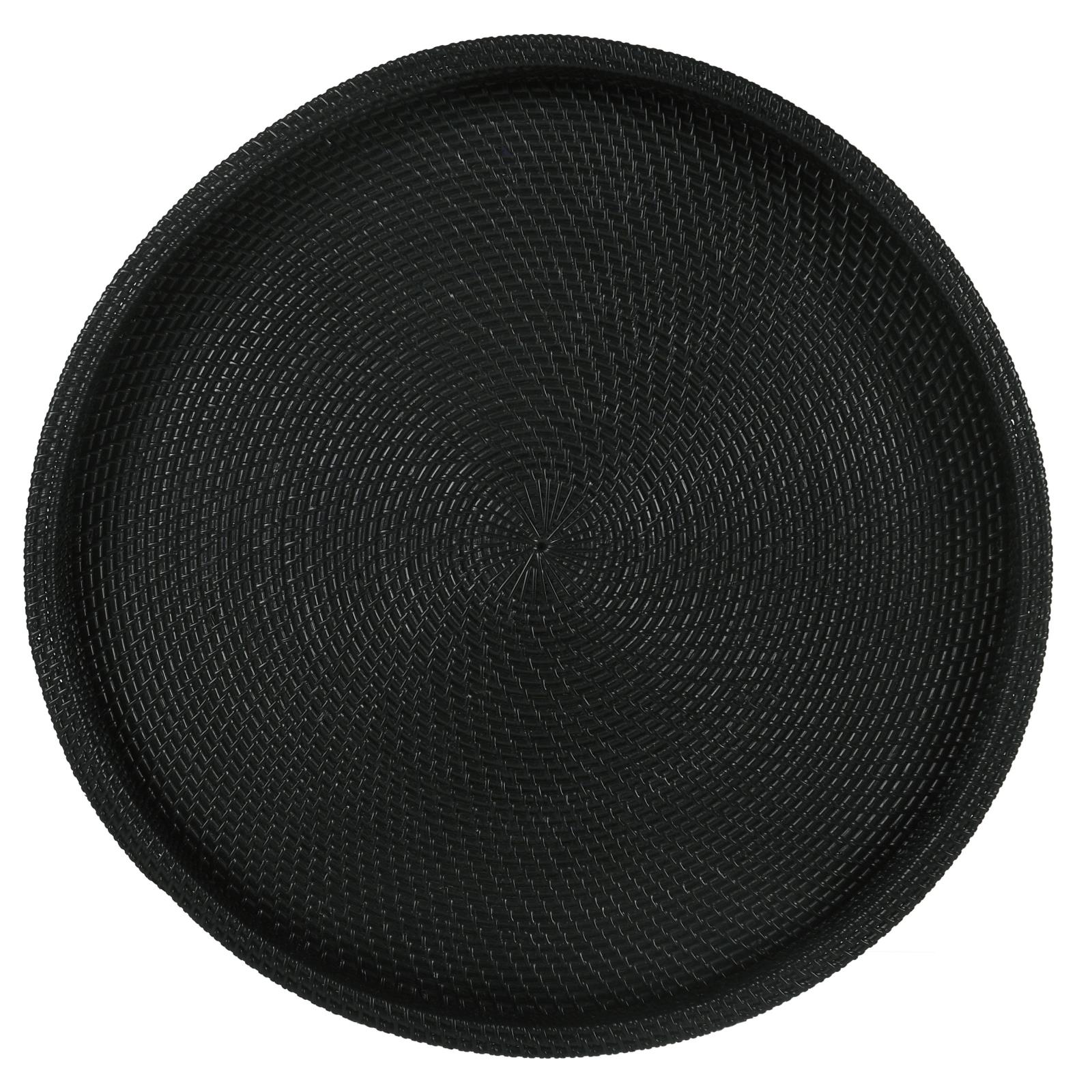 Antonio Round Rattan Tray Top Accent Table