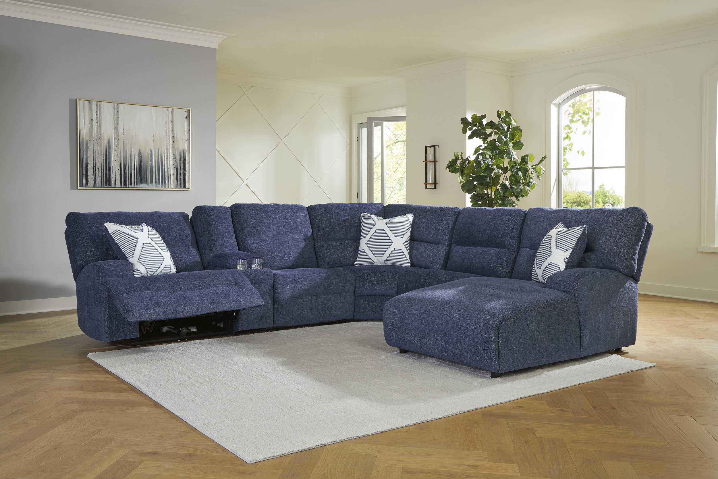 Acklen Place Power Reclining Fabric 6 pc Sectional