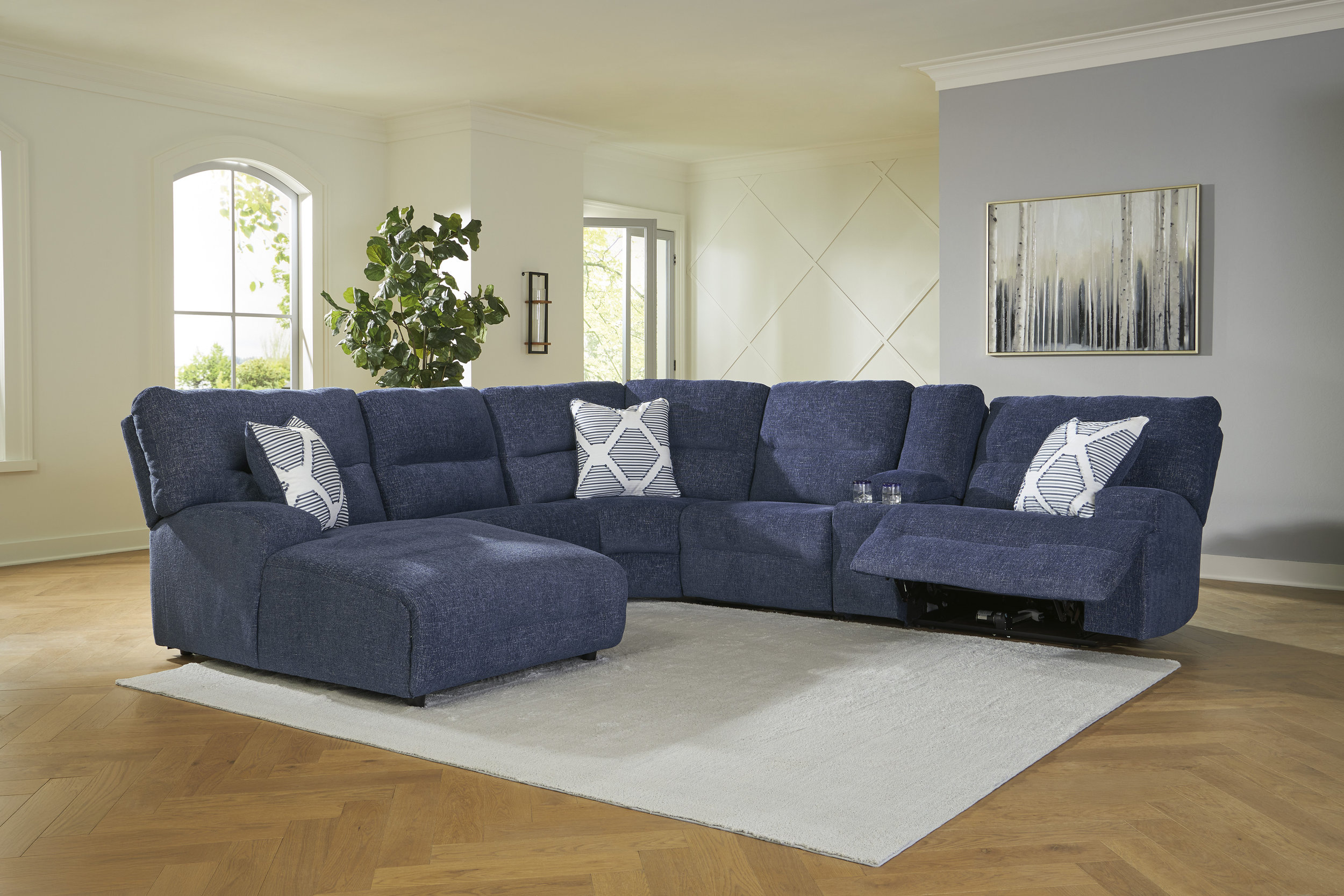 Acklen Place Power Reclining Fabric 6 pc Sectional