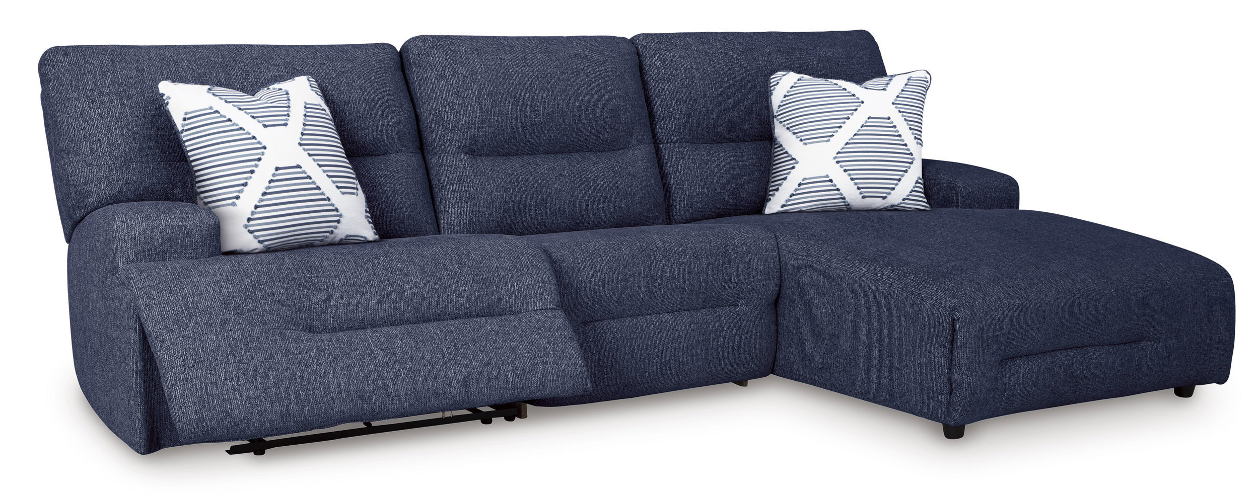 Acklen Place 3-Piece Polyester Power Reclining Sectional Sofa w/RAF Chaise