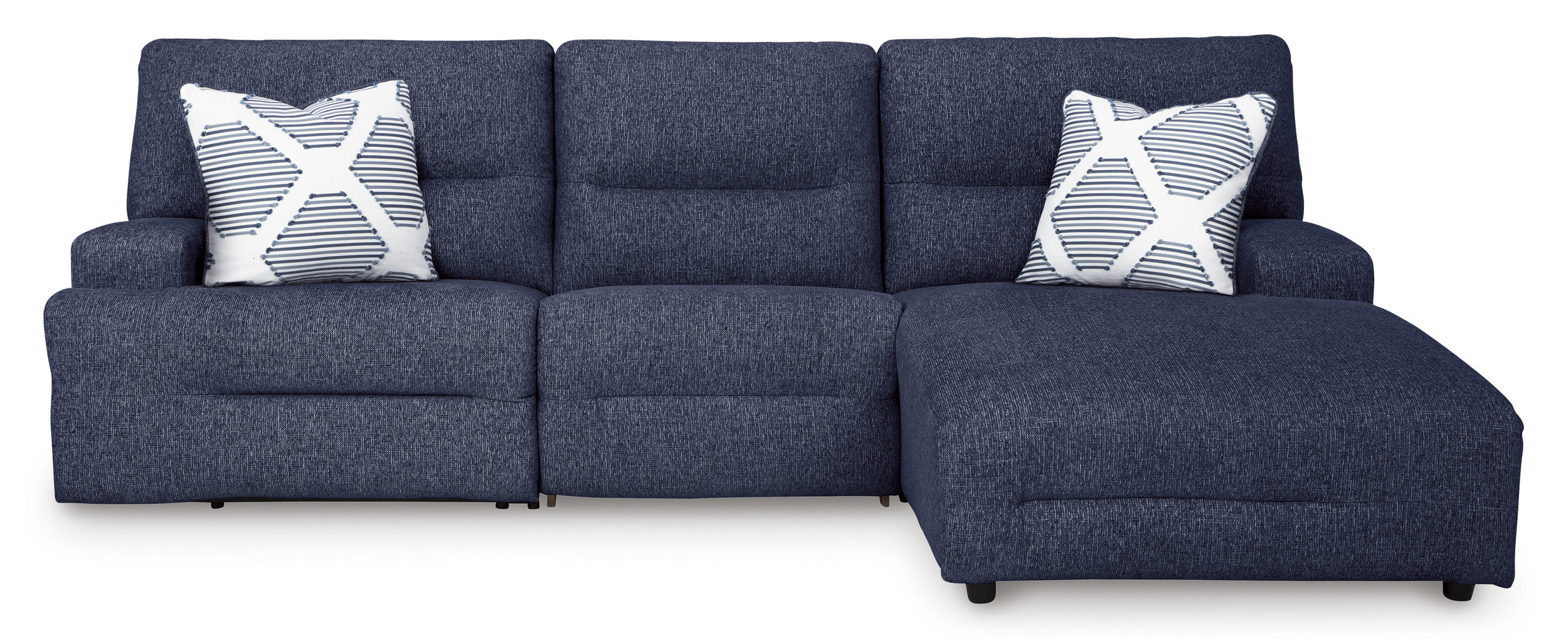 Acklen Place 3-Piece Polyester Power Reclining Sectional Sofa w/RAF Chaise