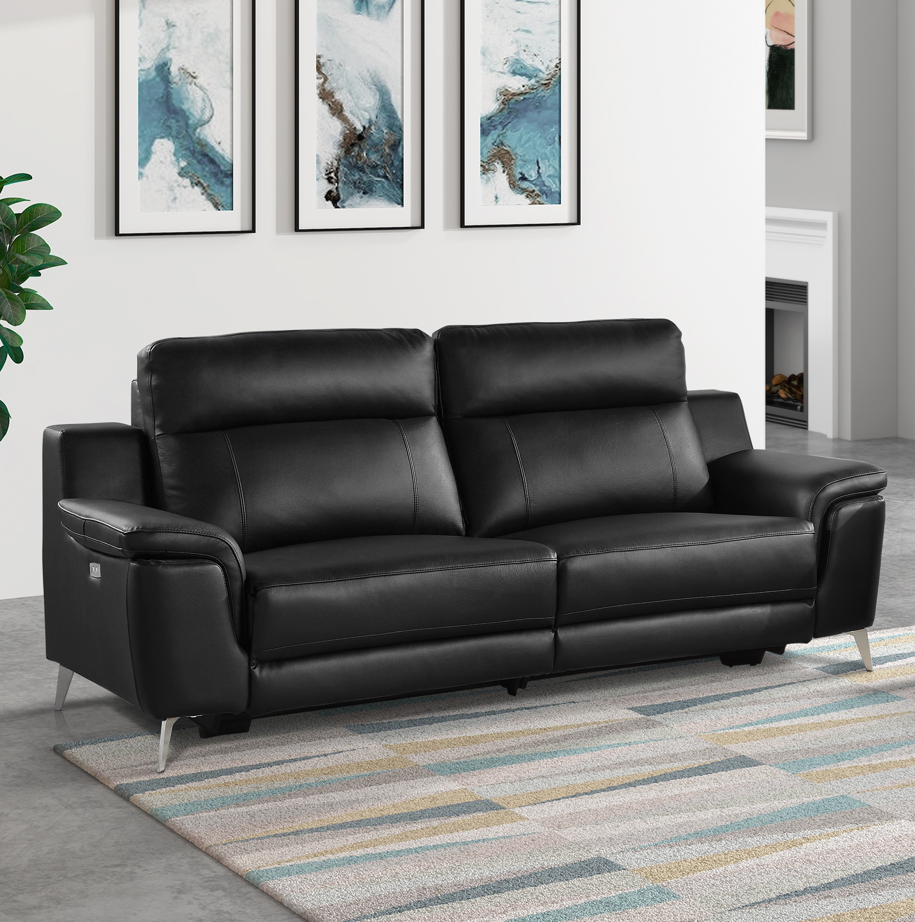 Antonio Leather/Leatherette Power Reclining Sofa