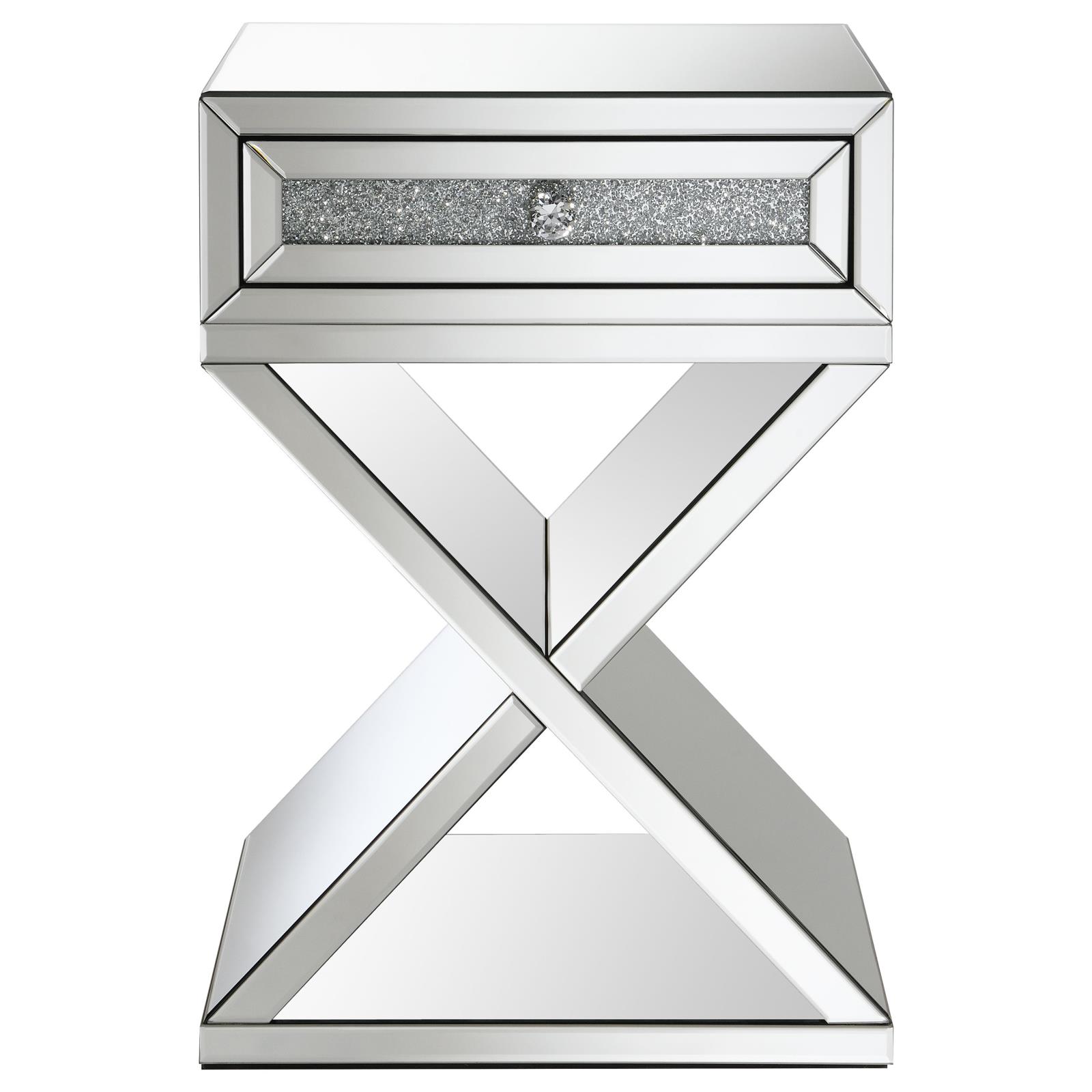 Hazel 1-drawer Mirrored Accent Table