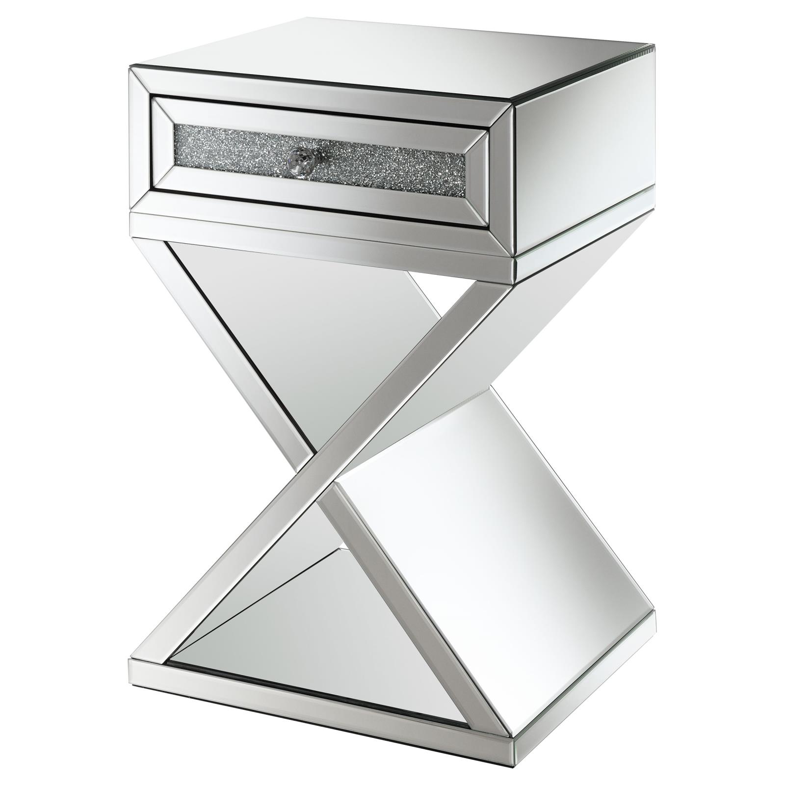 Hazel 1-drawer Mirrored Accent Table