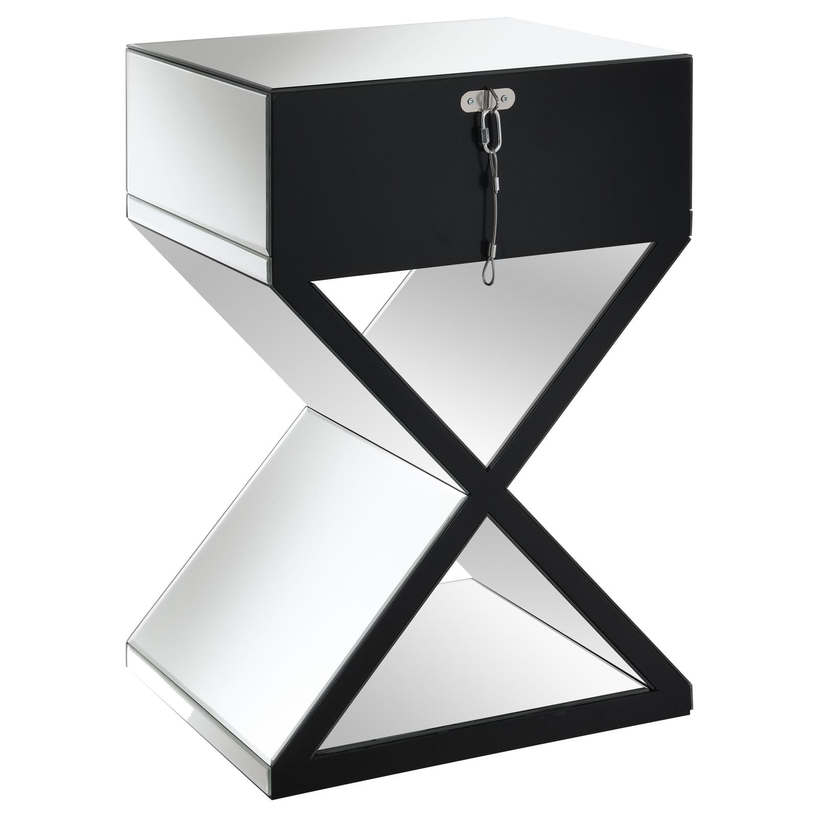 Hazel 1-drawer Mirrored Accent Table