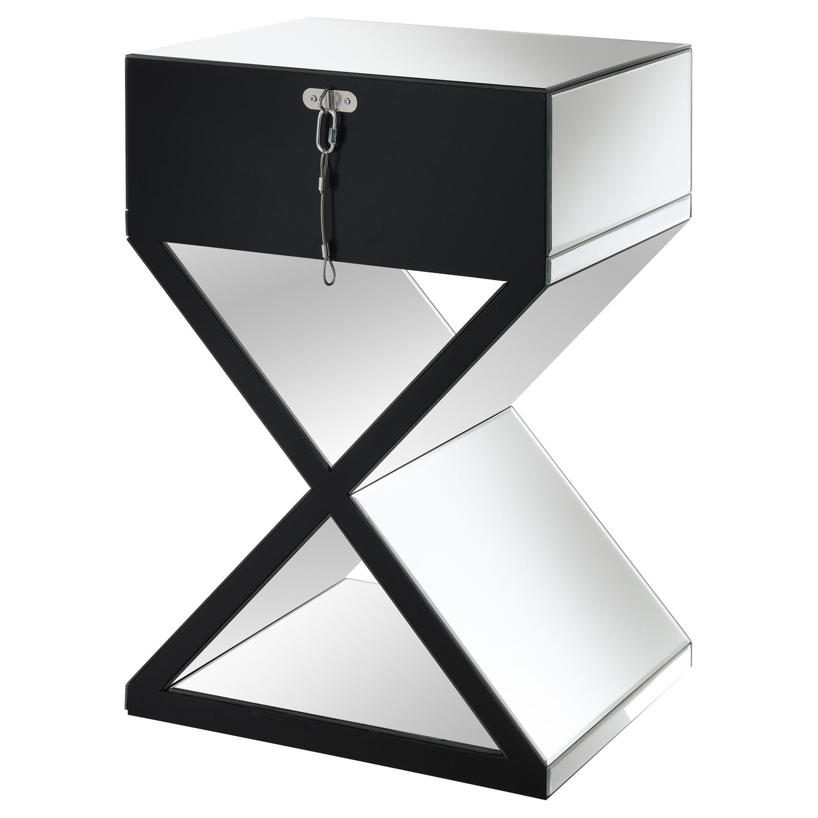 Hazel 1-drawer Mirrored Accent Table