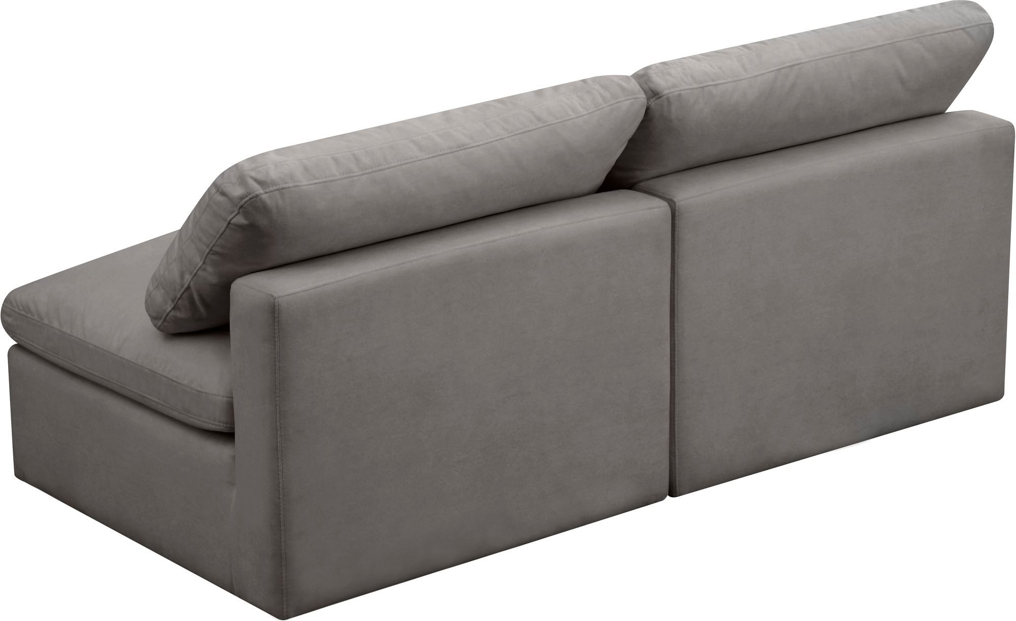 Plush 70" Velvet Standard Comfort Modular Armless Sofa