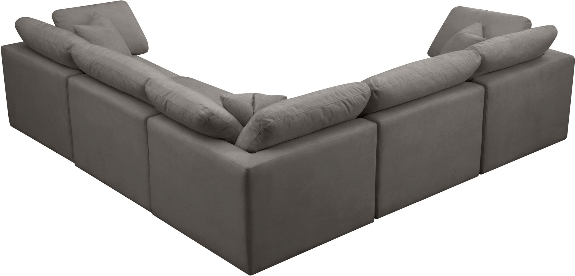 Plush 105" 5-Piece Velvet Standard Comfort Modular Sectional