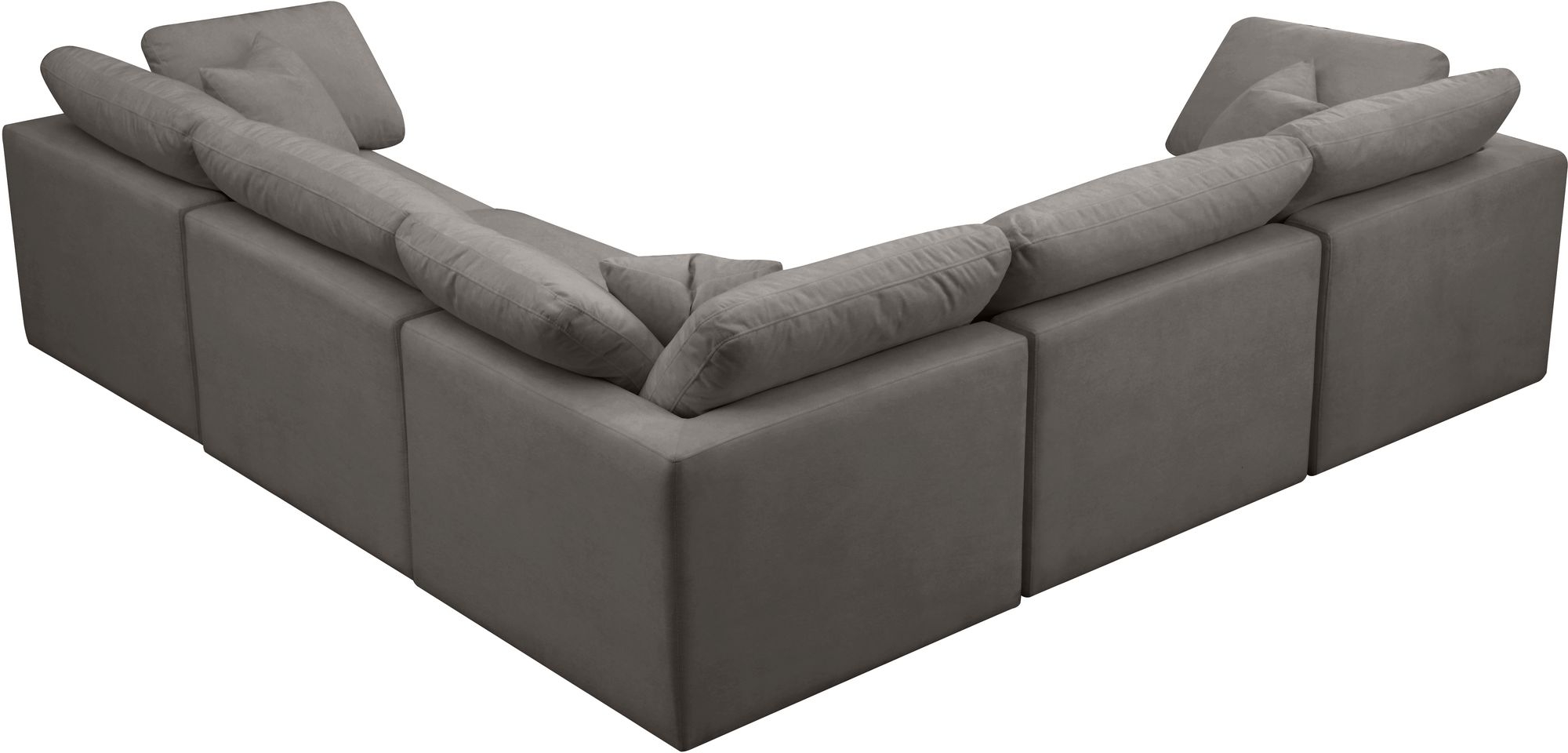 Plush 105" 5-Piece Velvet Standard Comfort Modular Sectional