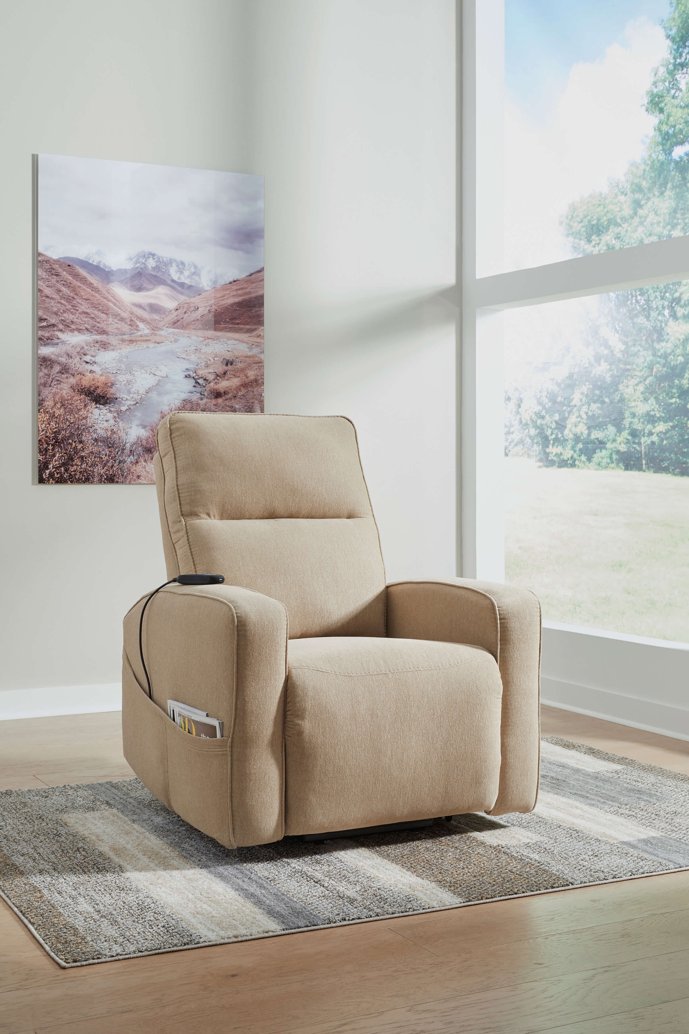 Starganza Polyester Power Lift Recliner Chair