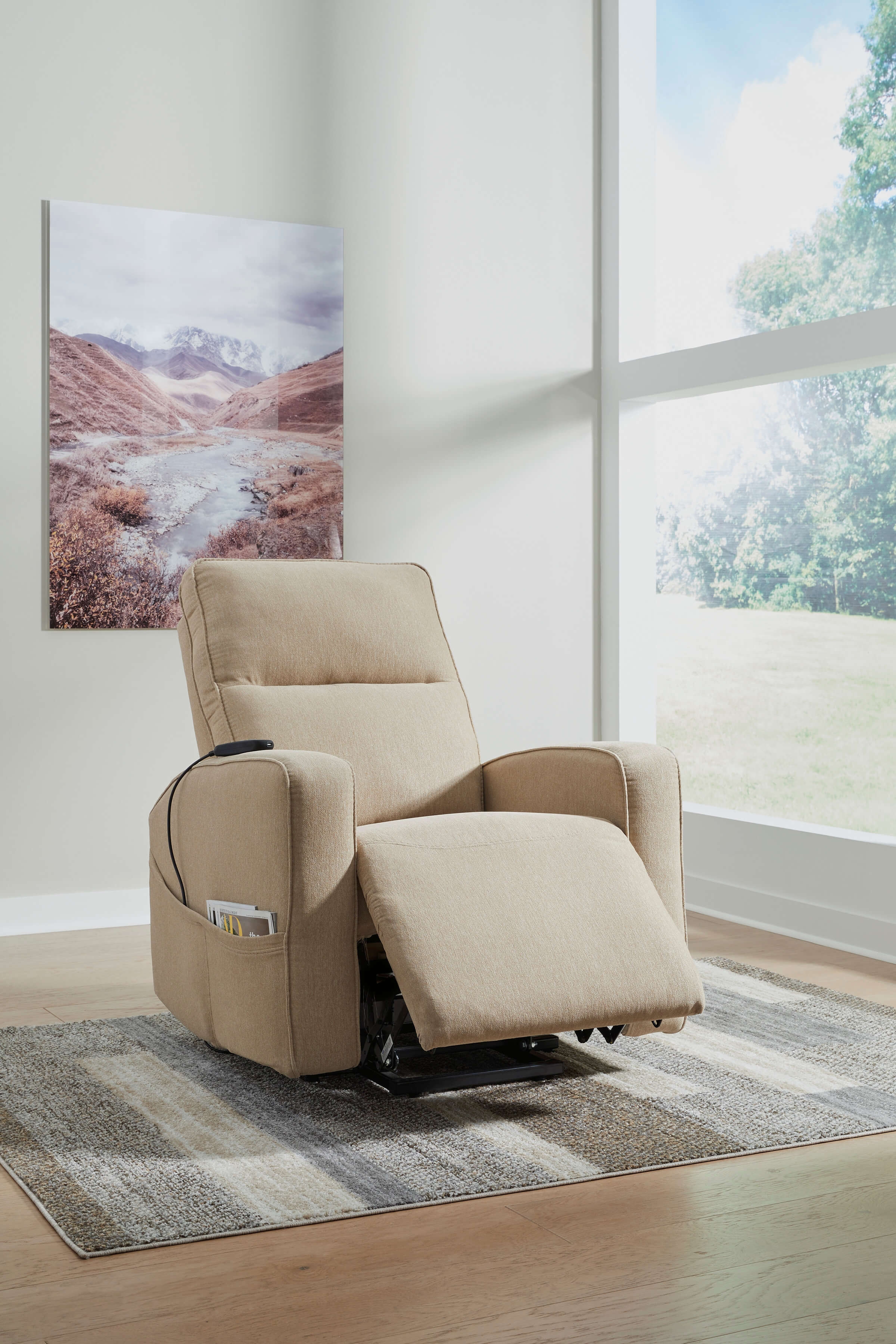 Starganza Polyester Power Lift Recliner Chair