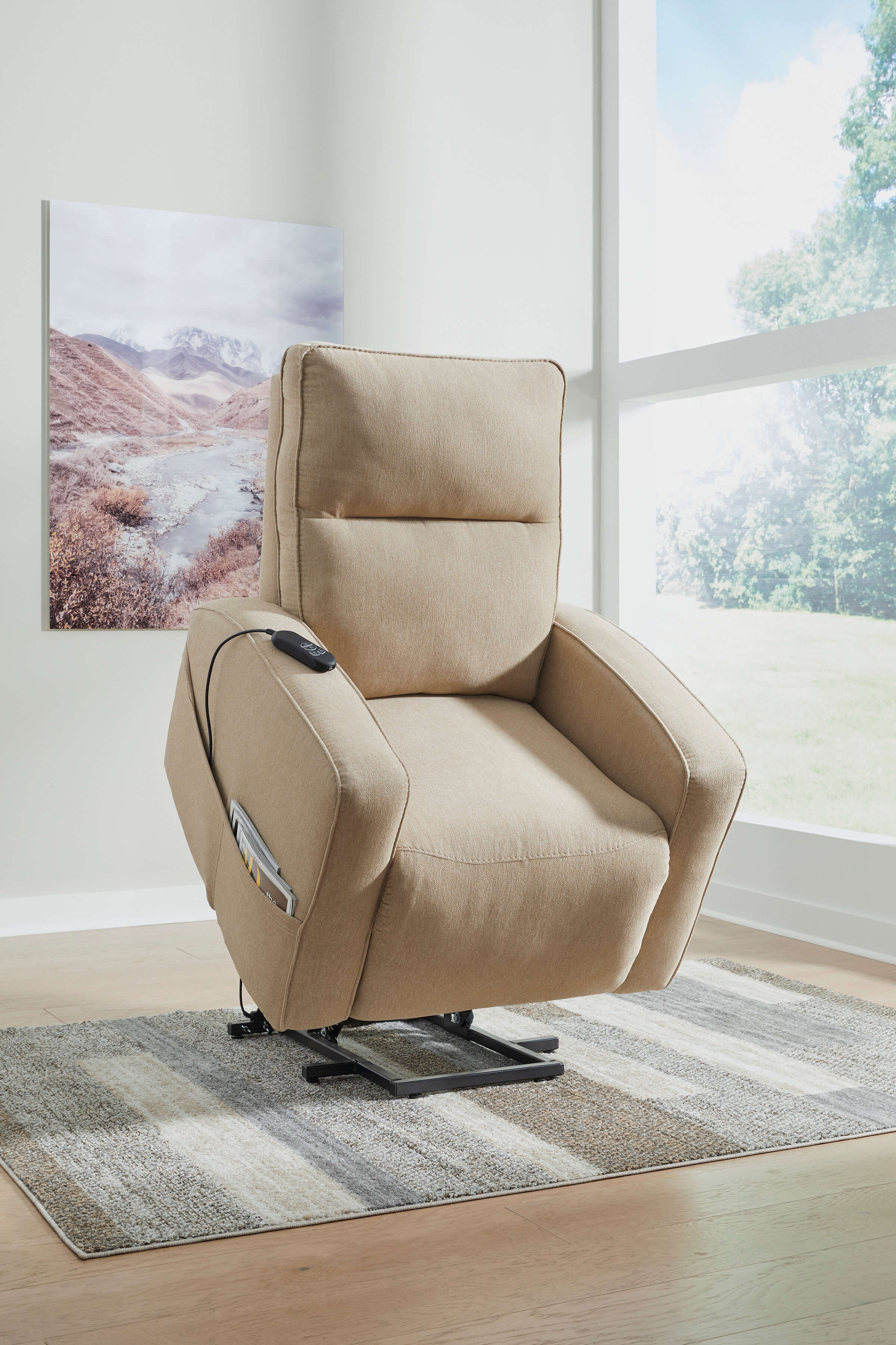 Starganza Polyester Power Lift Recliner Chair