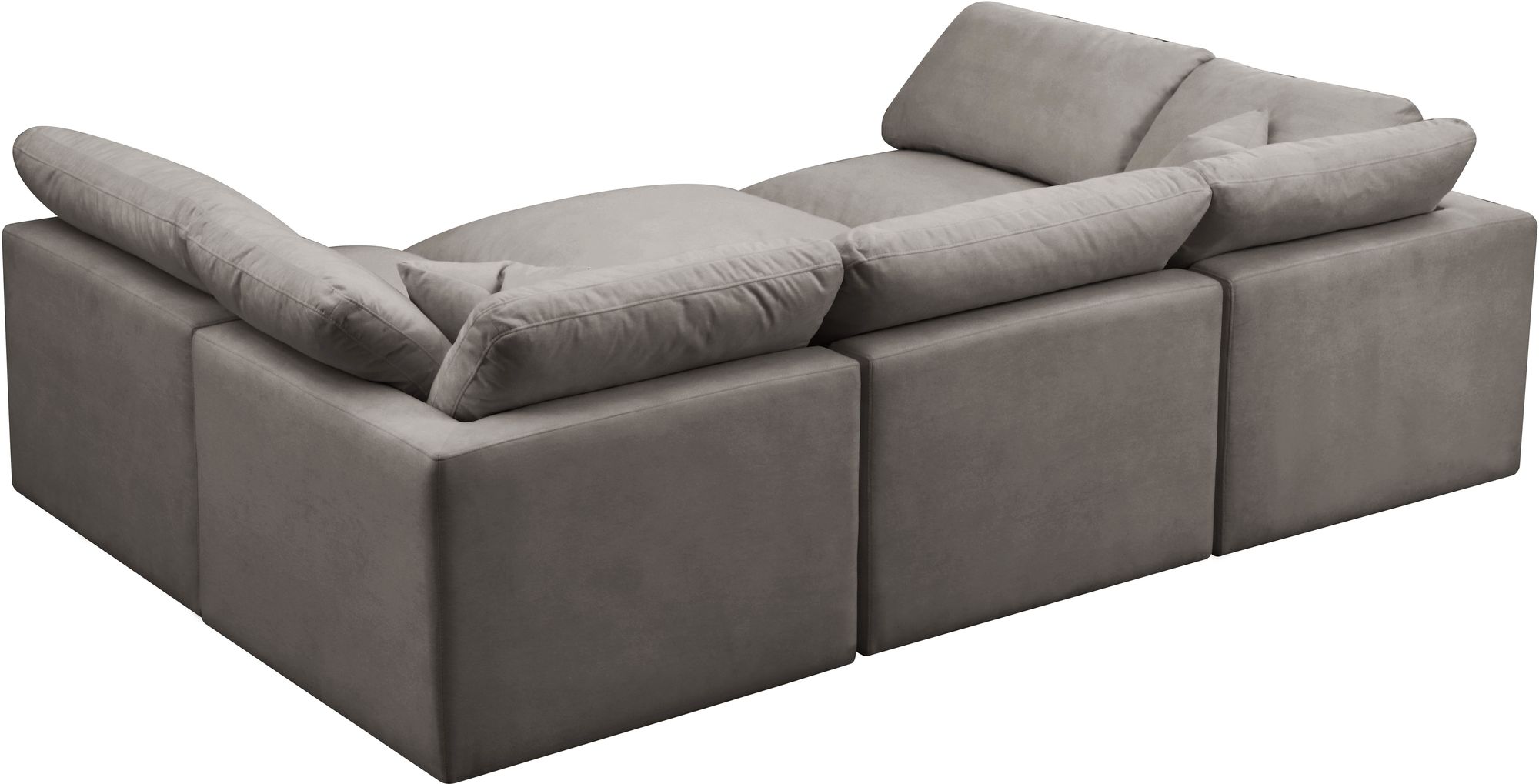 Plush 105" 6-Piece Velvet Standard Comfort Modular Sectional