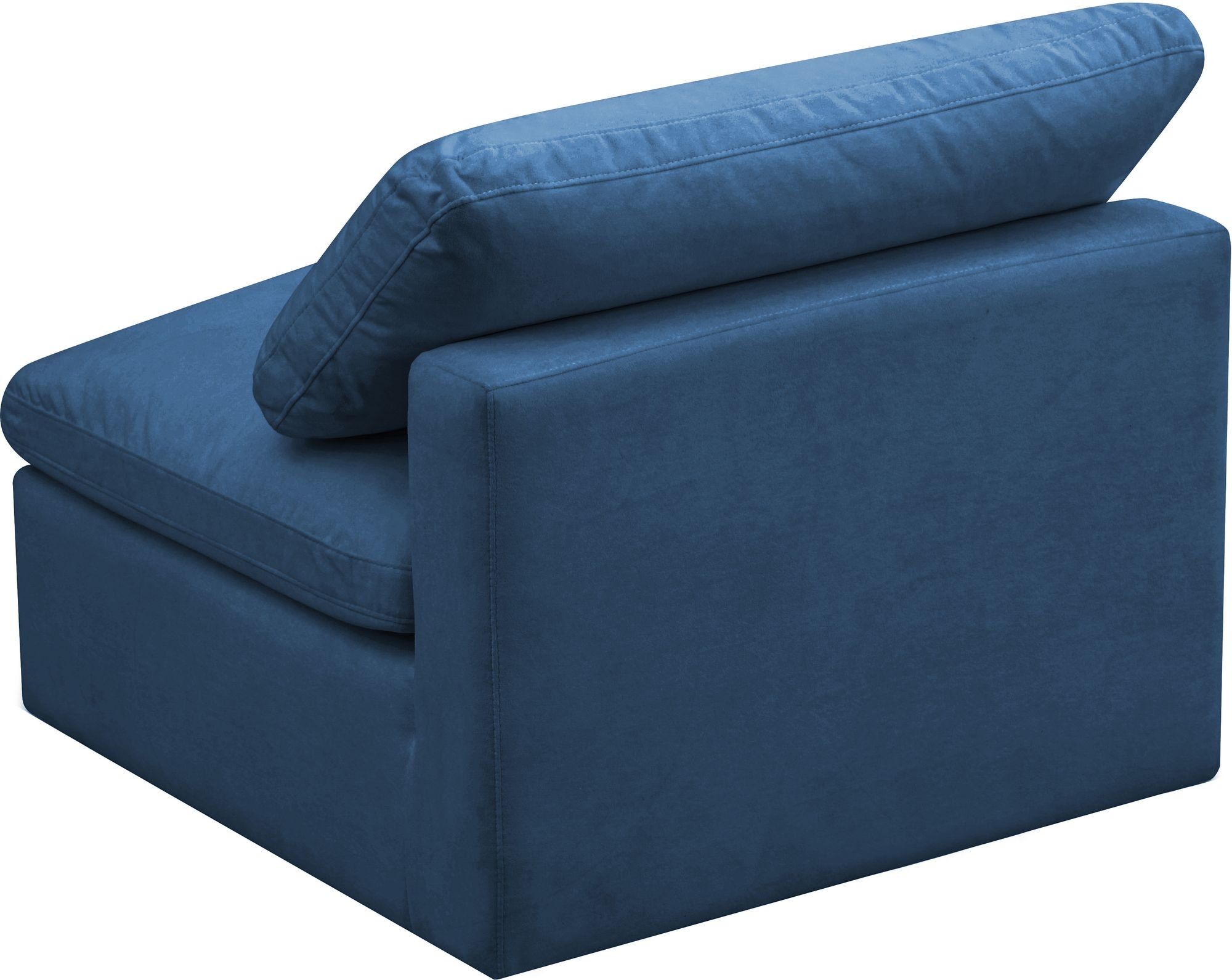 Plush Velvet Standard Comfort Modular Armless Chair