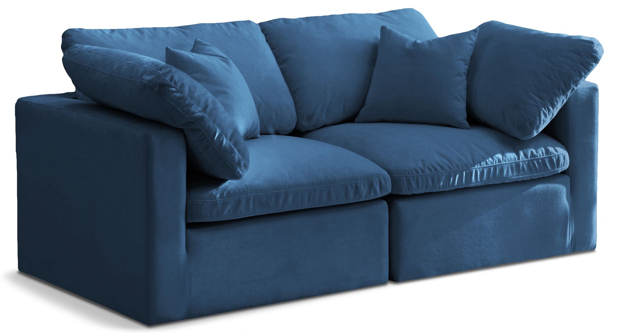 Plush 70" Velvet Standard Comfort Modular Sofa