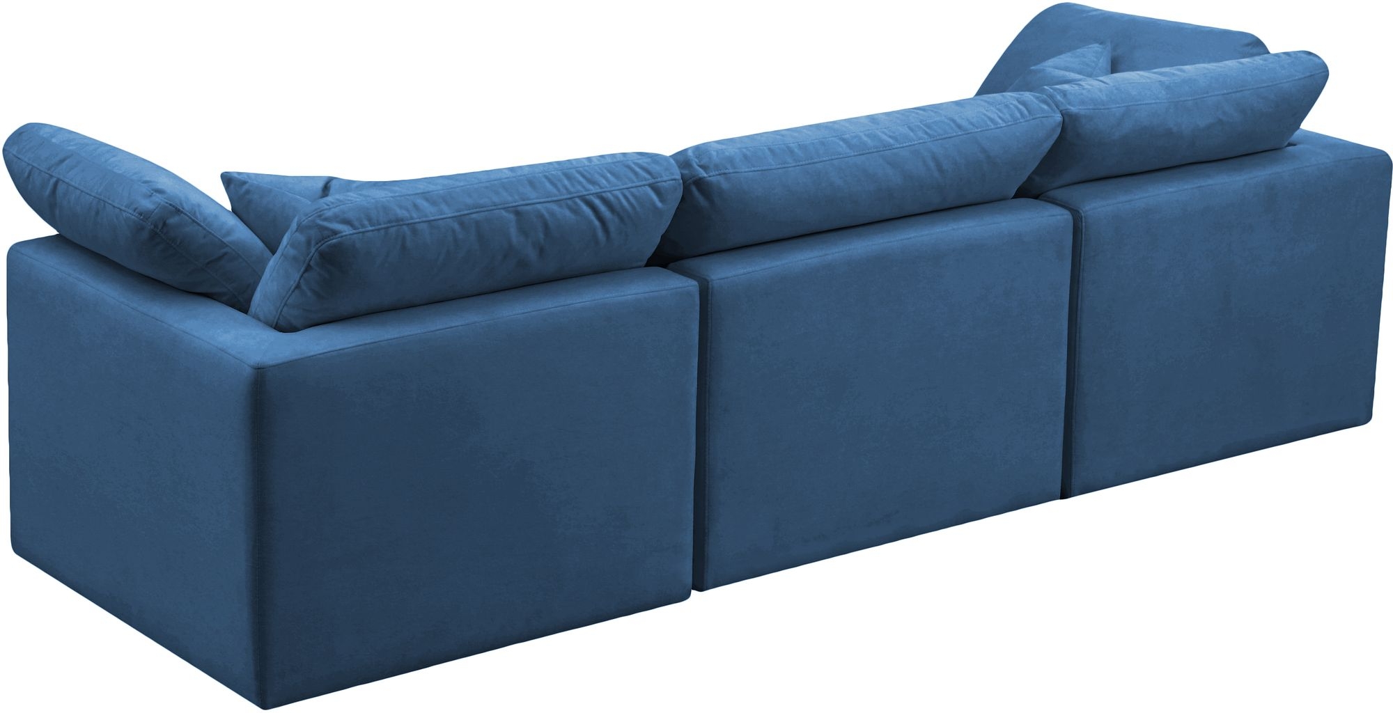 Plush 105" Velvet Standard Comfort Modular Sofa