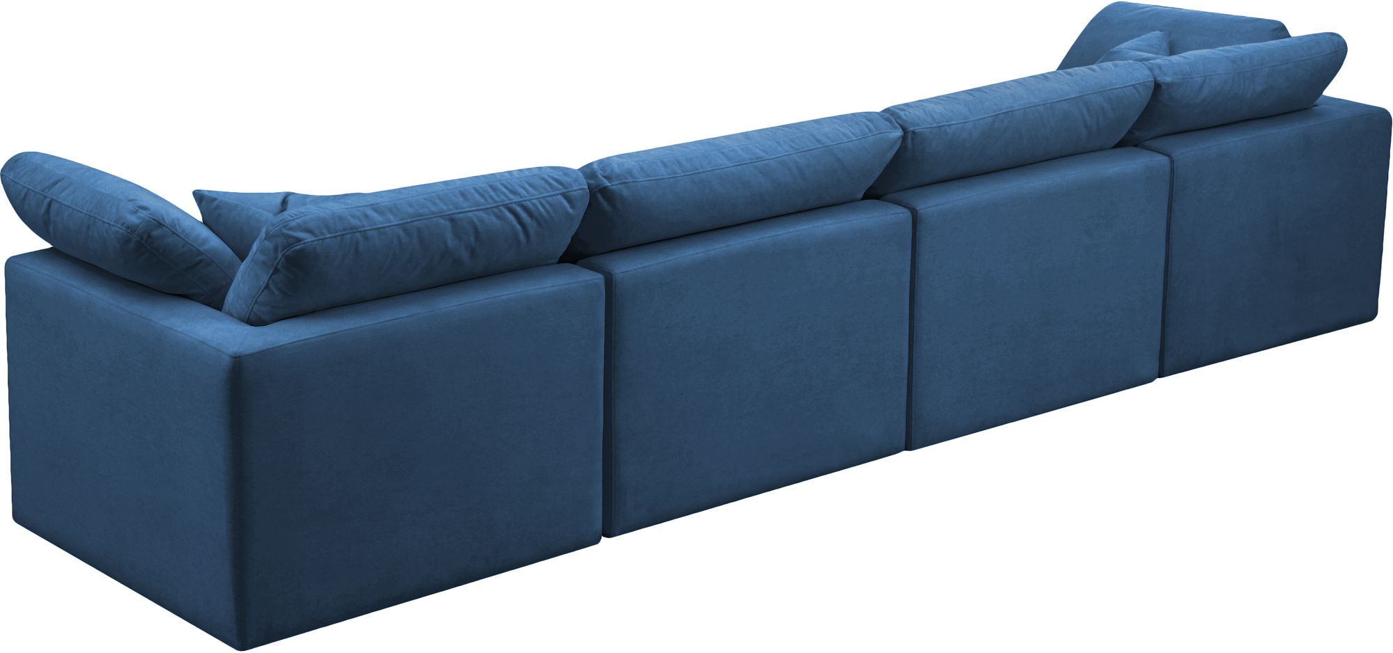 Plush 140" Velvet Standard Comfort Modular Sofa