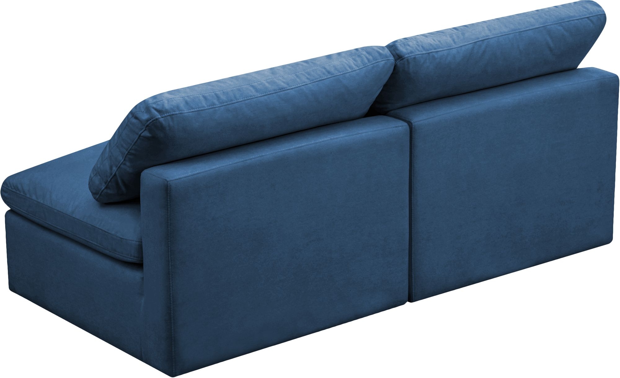 Plush 70" Velvet Standard Comfort Modular Armless Sofa
