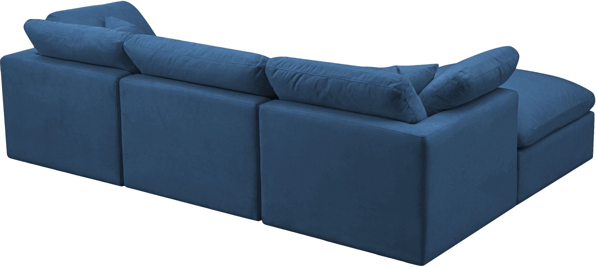 Plush 105" 4-Piece Velvet Standard Comfort Modular Sectional