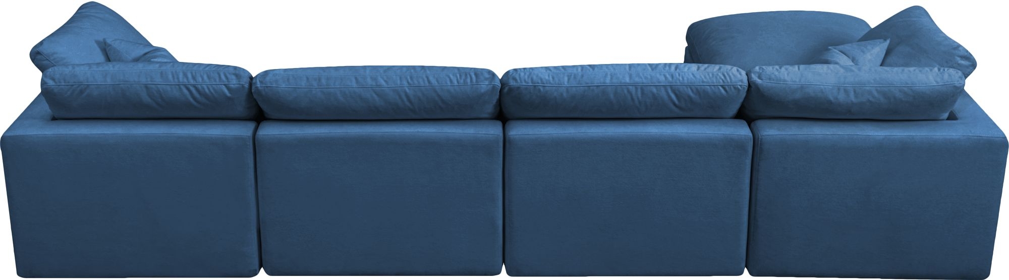 Plush 140" 5-Piece Velvet Standard Comfort Modular Sectional