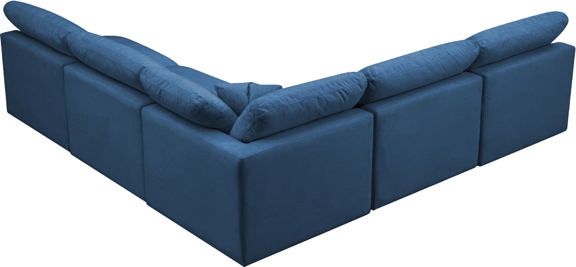 Plush 105" 5-Piece Velvet Standard Comfort Modular Armless Sectional
