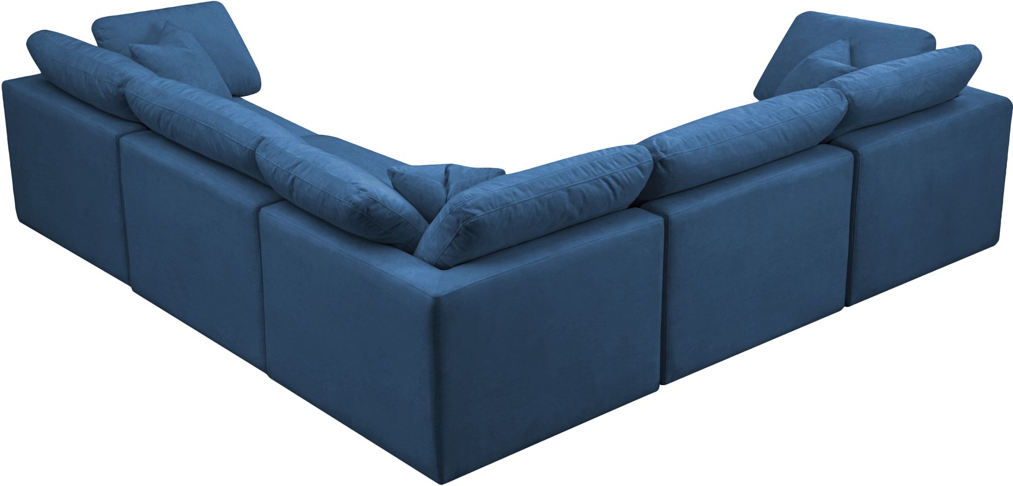 Plush 105" 5-Piece Velvet Standard Comfort Modular Sectional