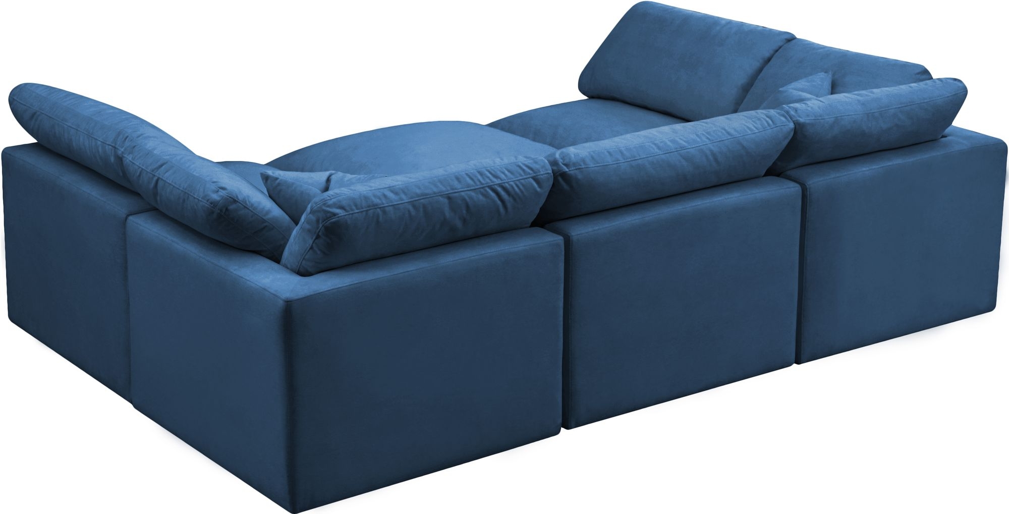 Plush 105" 6-Piece Velvet Standard Comfort Modular Sectional