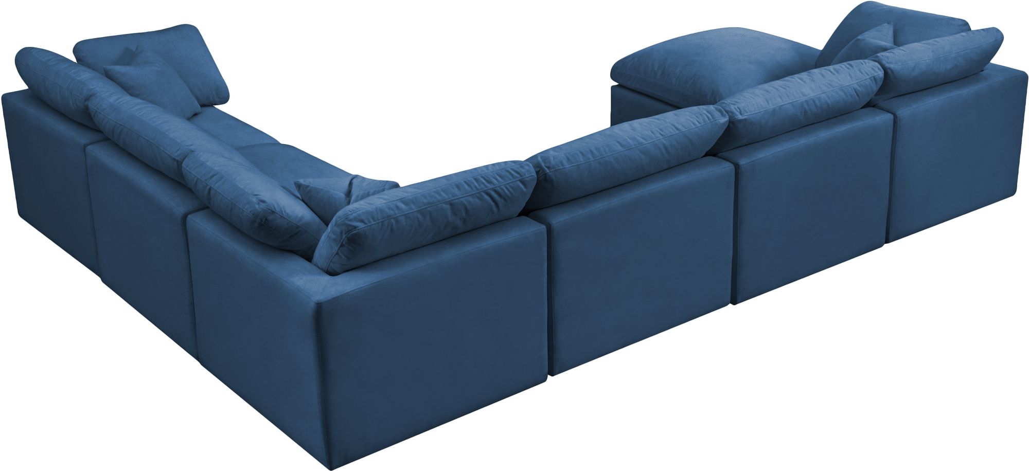 Plush 140" 7-Piece Velvet Standard Comfort Modular Sectional