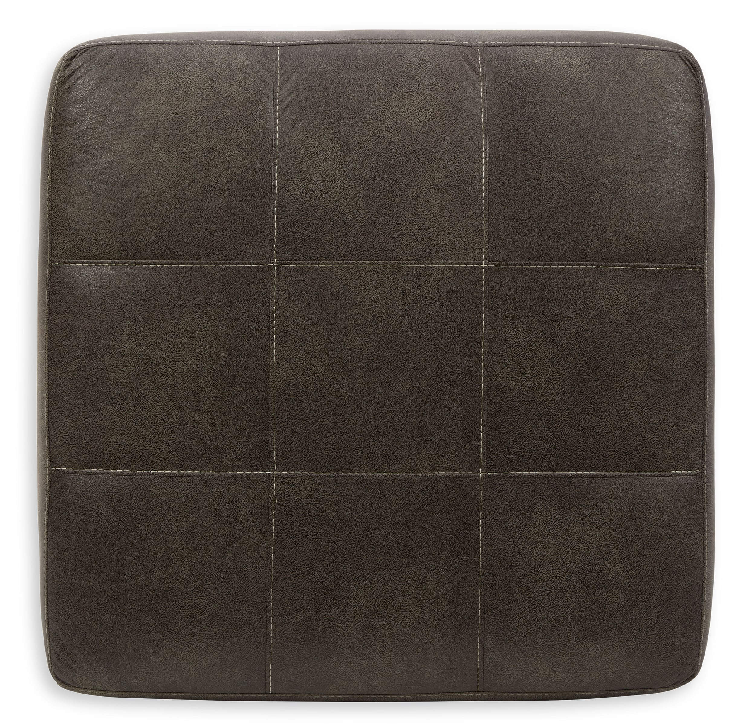 Navi Faux Leather Oversized Accent Ottoman