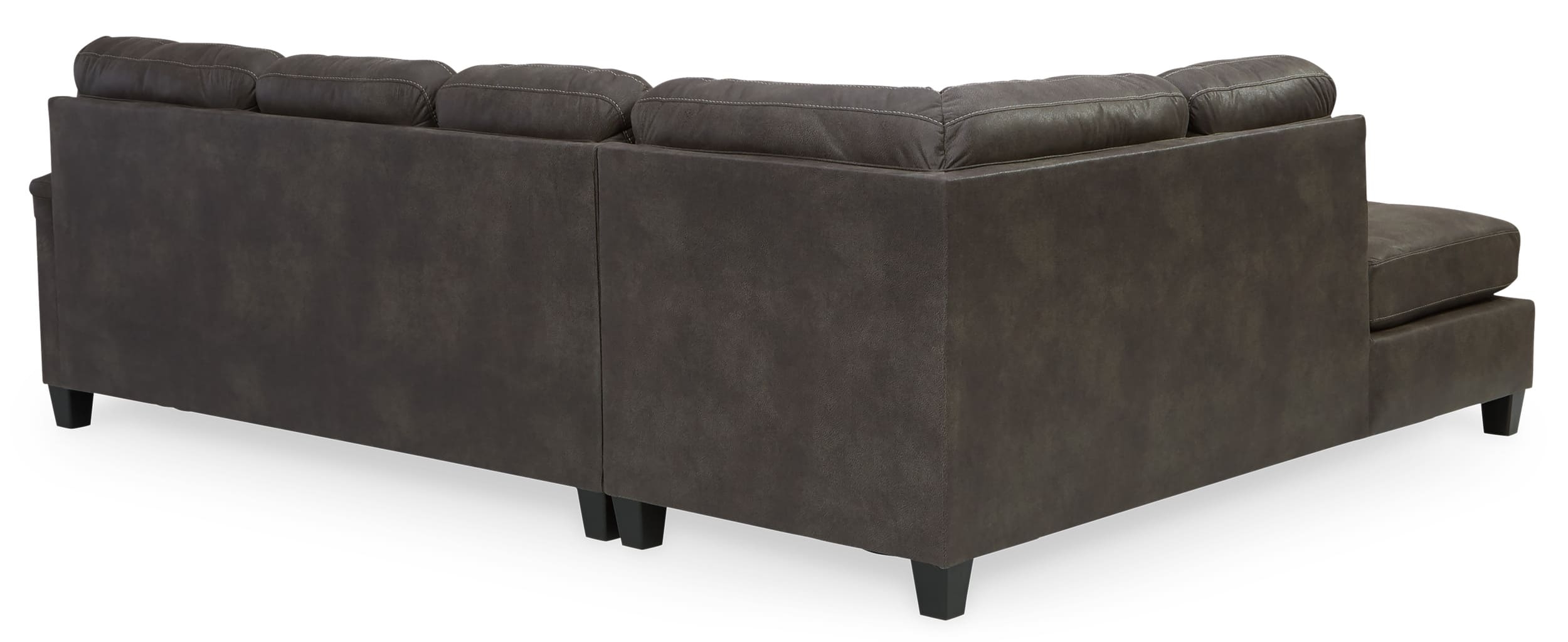 Navi 2-Piece Faux Leather L-Shaped Sectional Sleeper w/Left Arm Chaise Facing