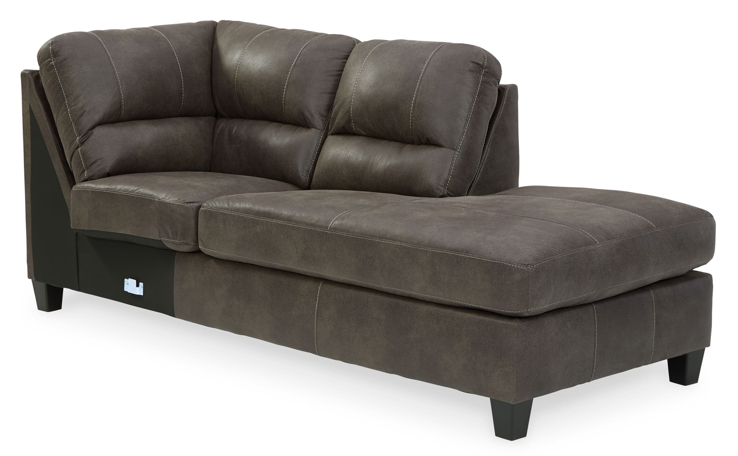 Navi 2-Piece Faux Leather L-Shaped Sectional Sofa w/Right Arm Chaise Facing