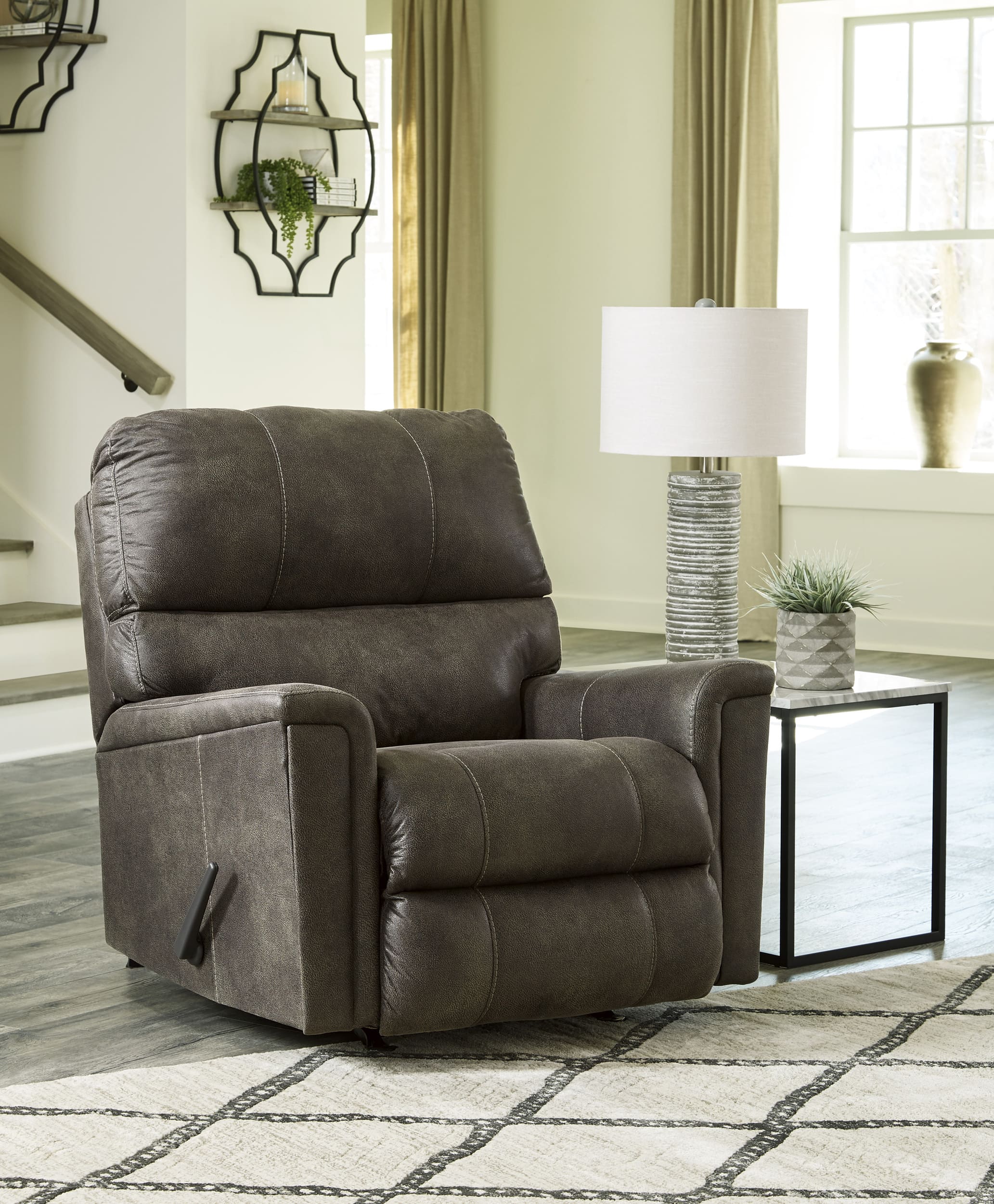 Ashley Navi Faux Leather Chair