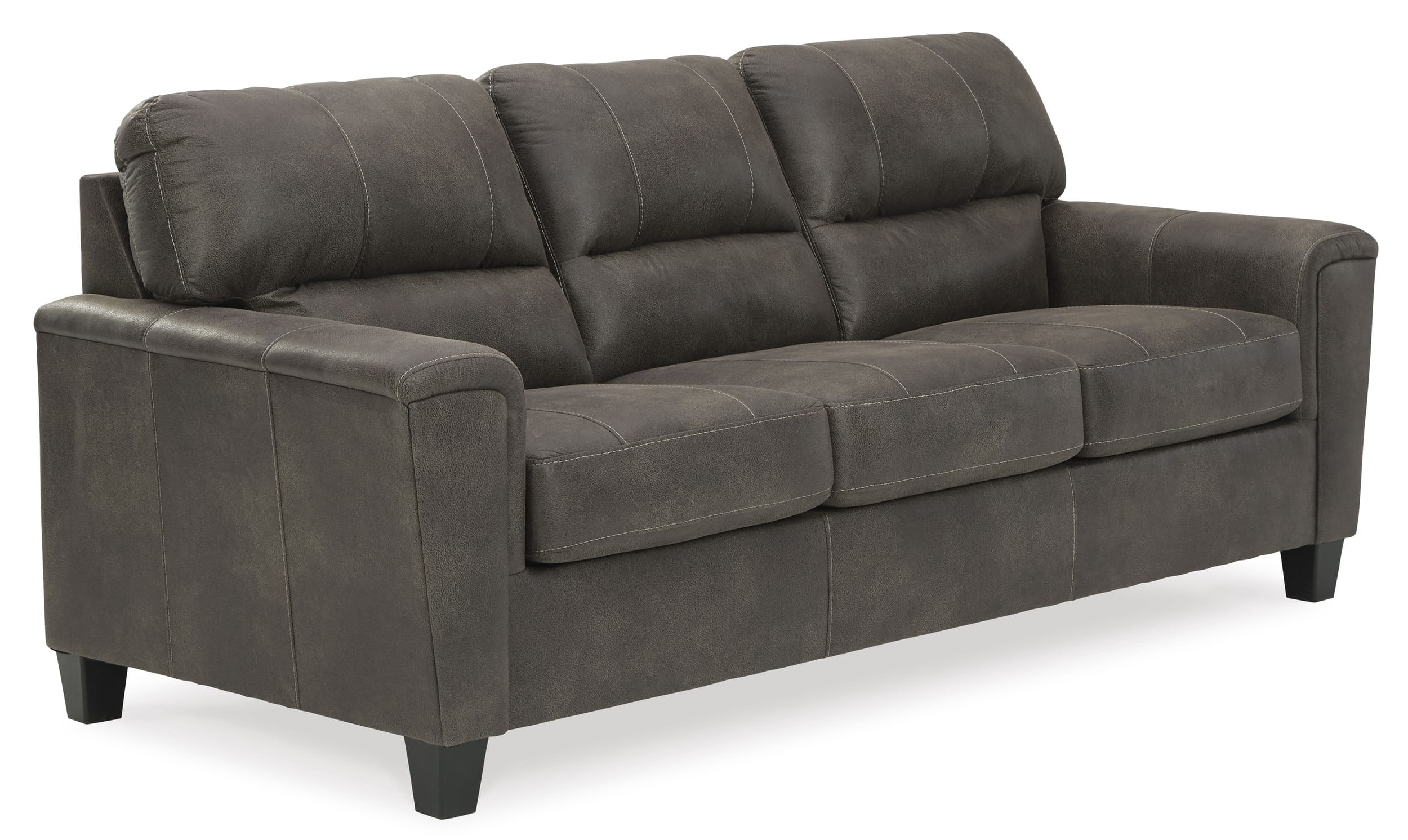 Ashley Navi Faux Leather Sofa