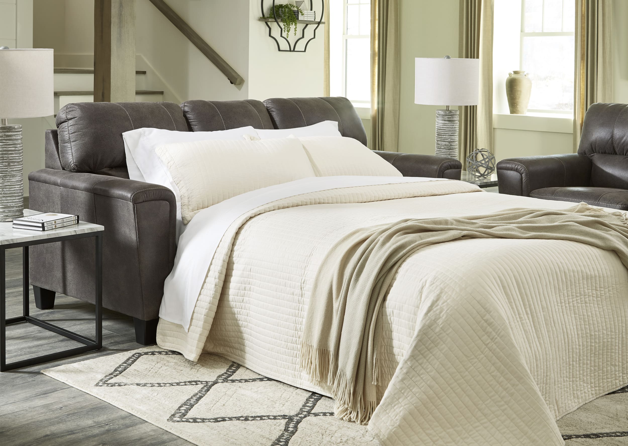 Ashley Navi Queen Sofa Sleeper
