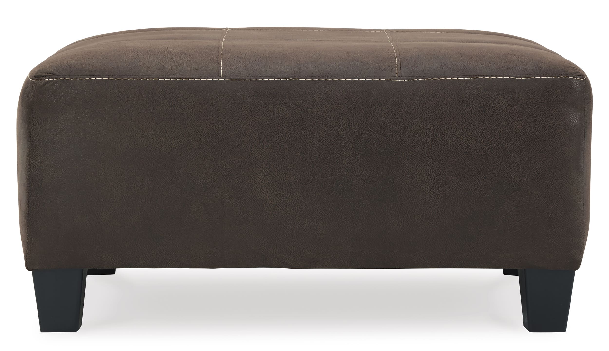 Navi Faux Leather Oversized Accent Ottoman