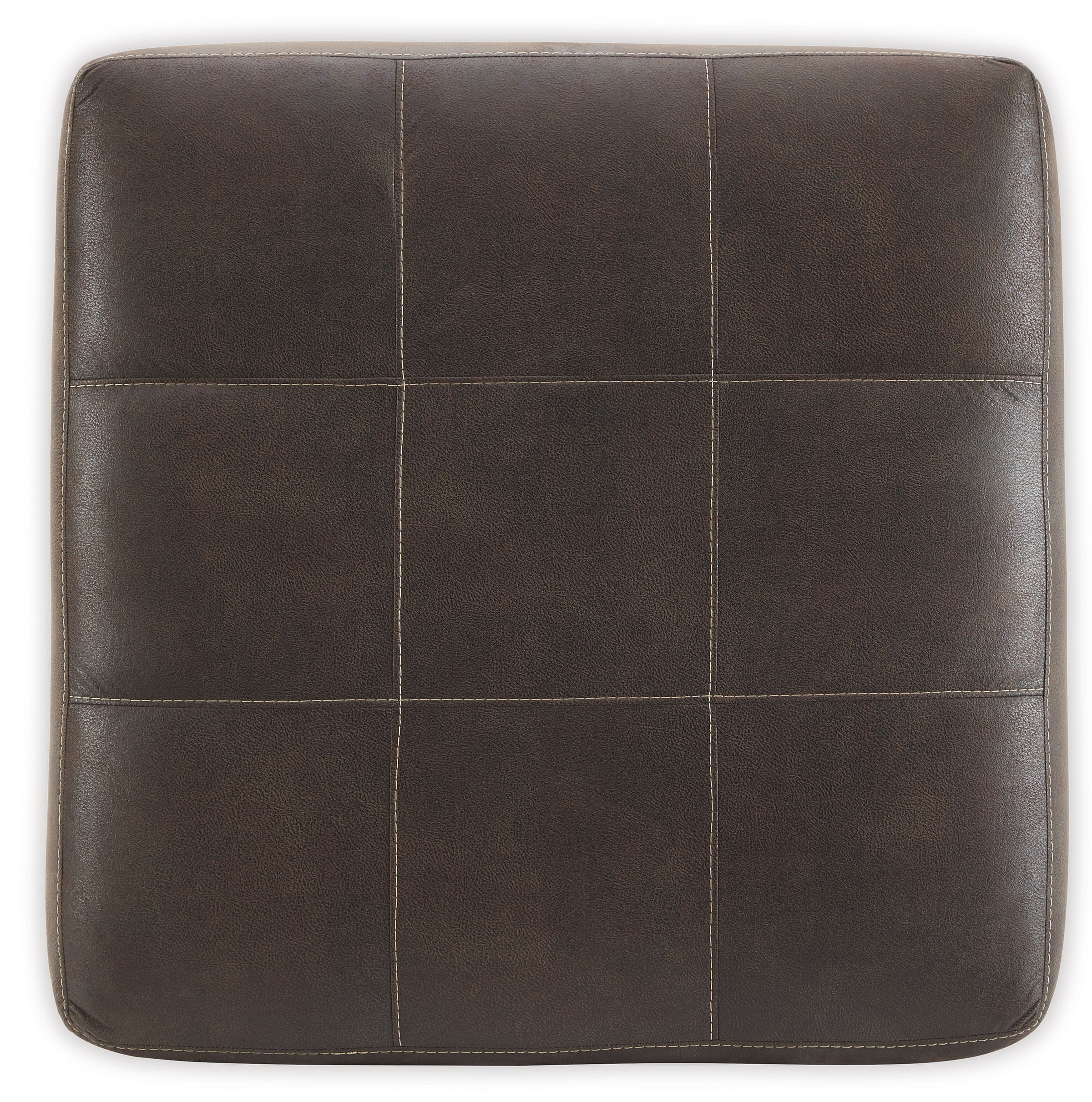 Navi Faux Leather Oversized Accent Ottoman