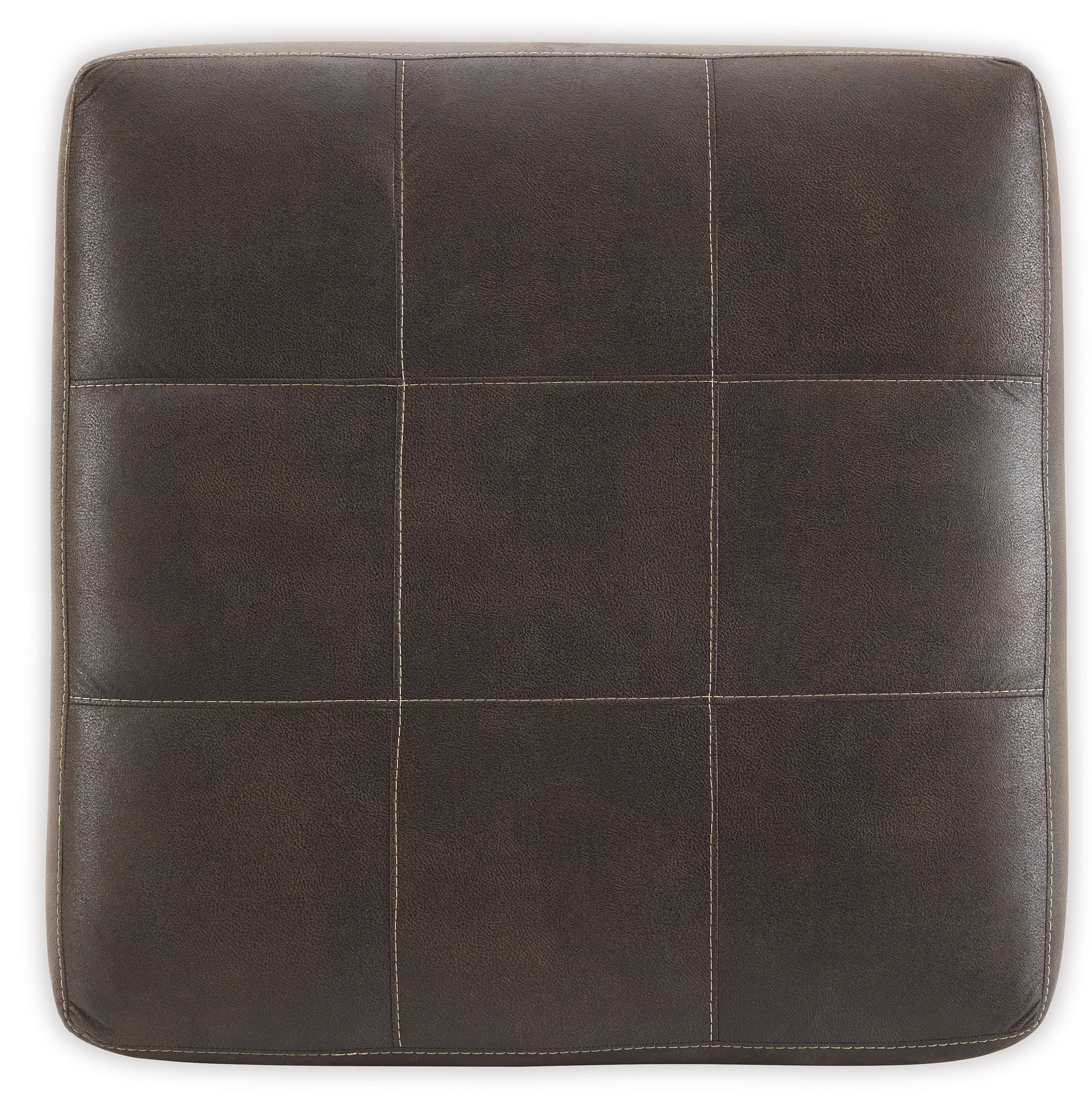 Navi Faux Leather Oversized Accent Ottoman