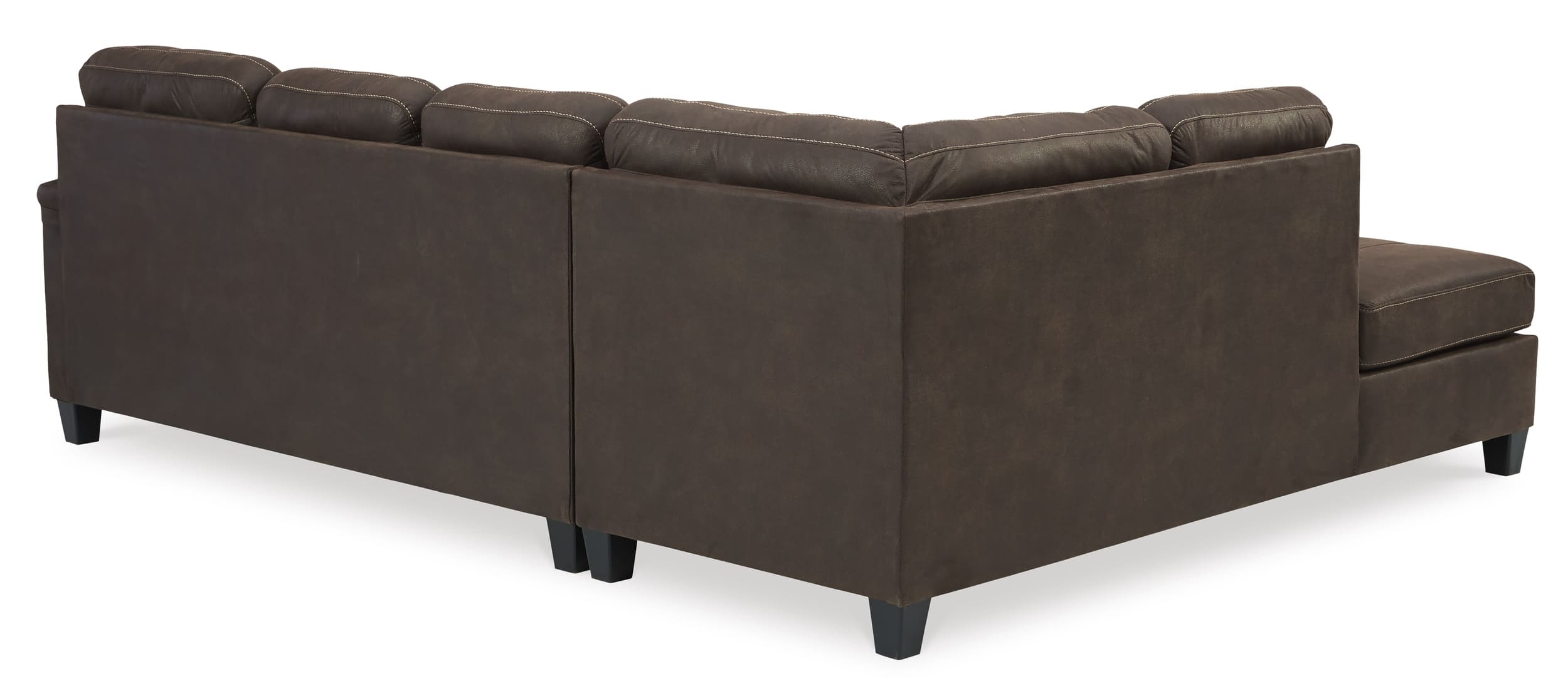 Navi 2-Piece Faux Leather L-Shaped Sectional Sofa w/Left Arm Chaise Facing